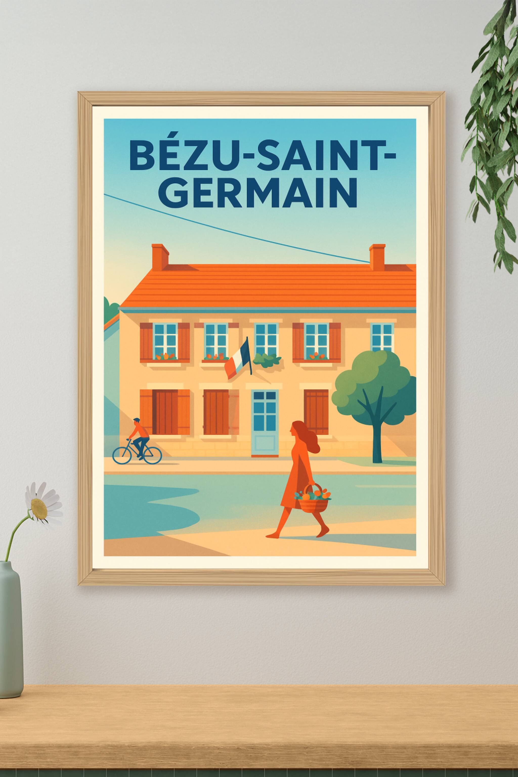 Affiche de Bézu-Saint-Germain - Charme et douceur de la vie villageoise