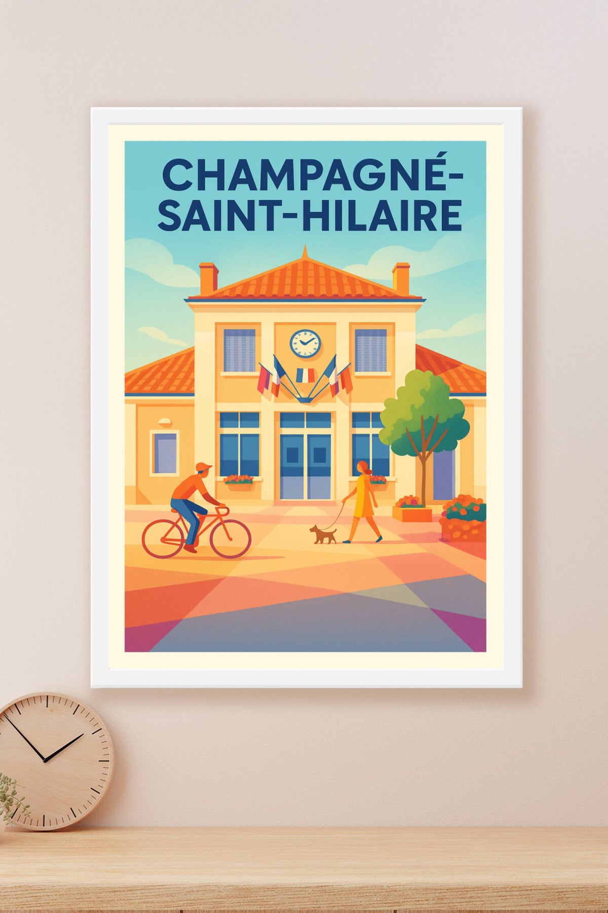 Affiche de Champagné-Saint-Hilaire - L'ambiance paisible du cœur de village