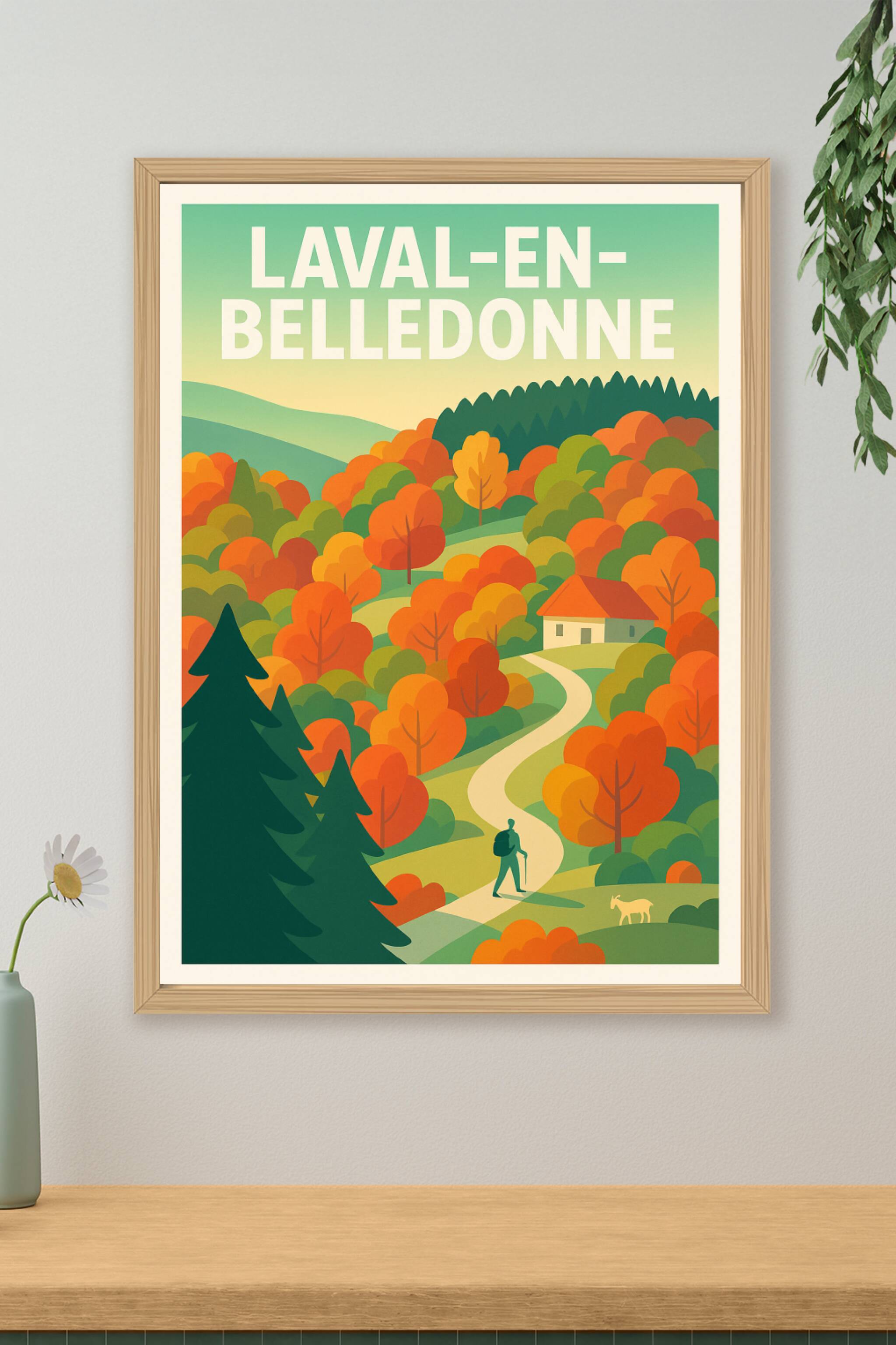 Affiche de Laval-en-Belledonne - Promenade en forêt aux couleurs d'automne