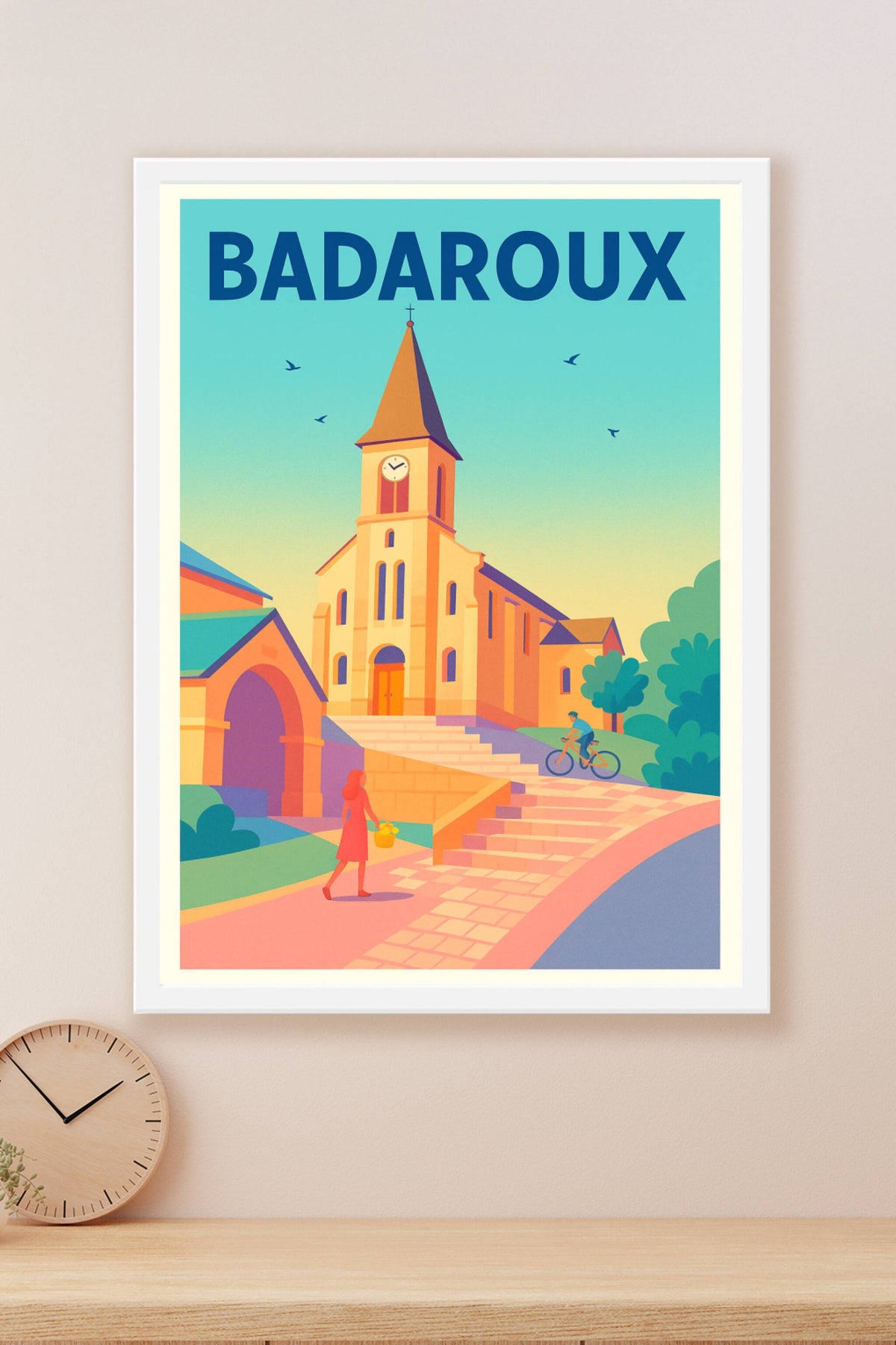 Affiche de Badaroux - Charme intemporel du village ensoleillé