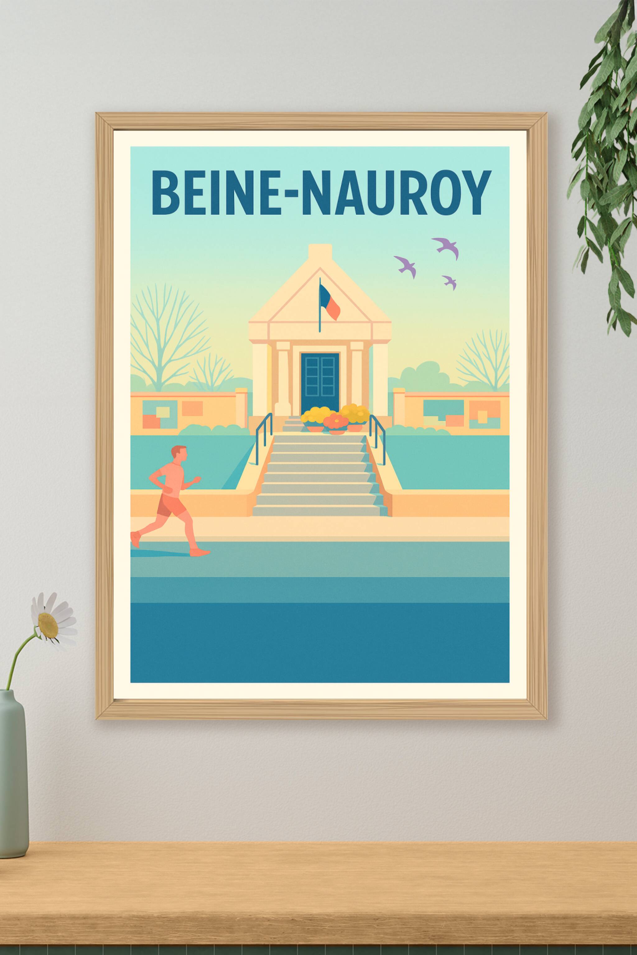 Affiche de Beine-Nauroy - Harmonie et sérénité en illustration vintage