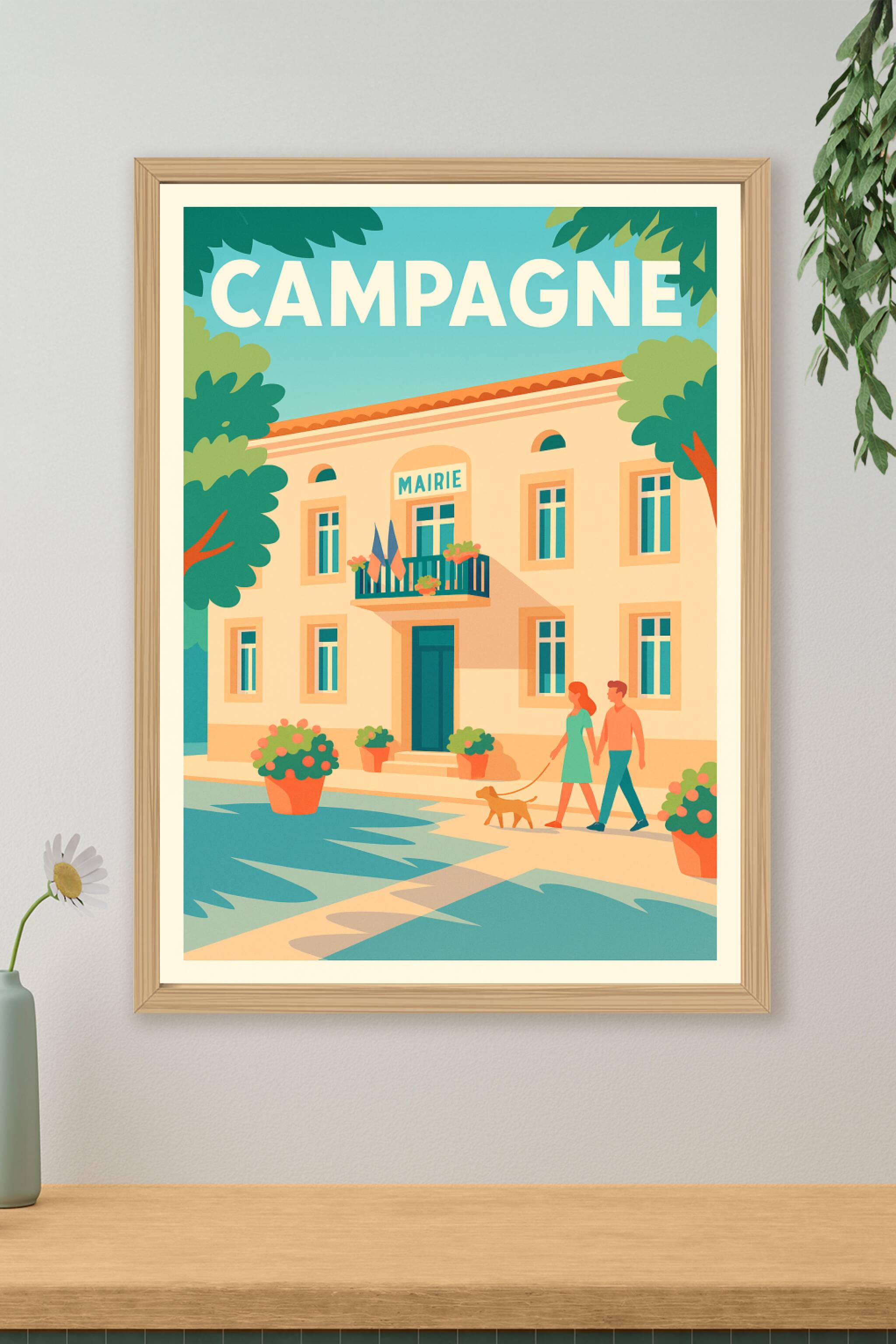 Affiche de Campagne - Douceur de vie au cœur du village