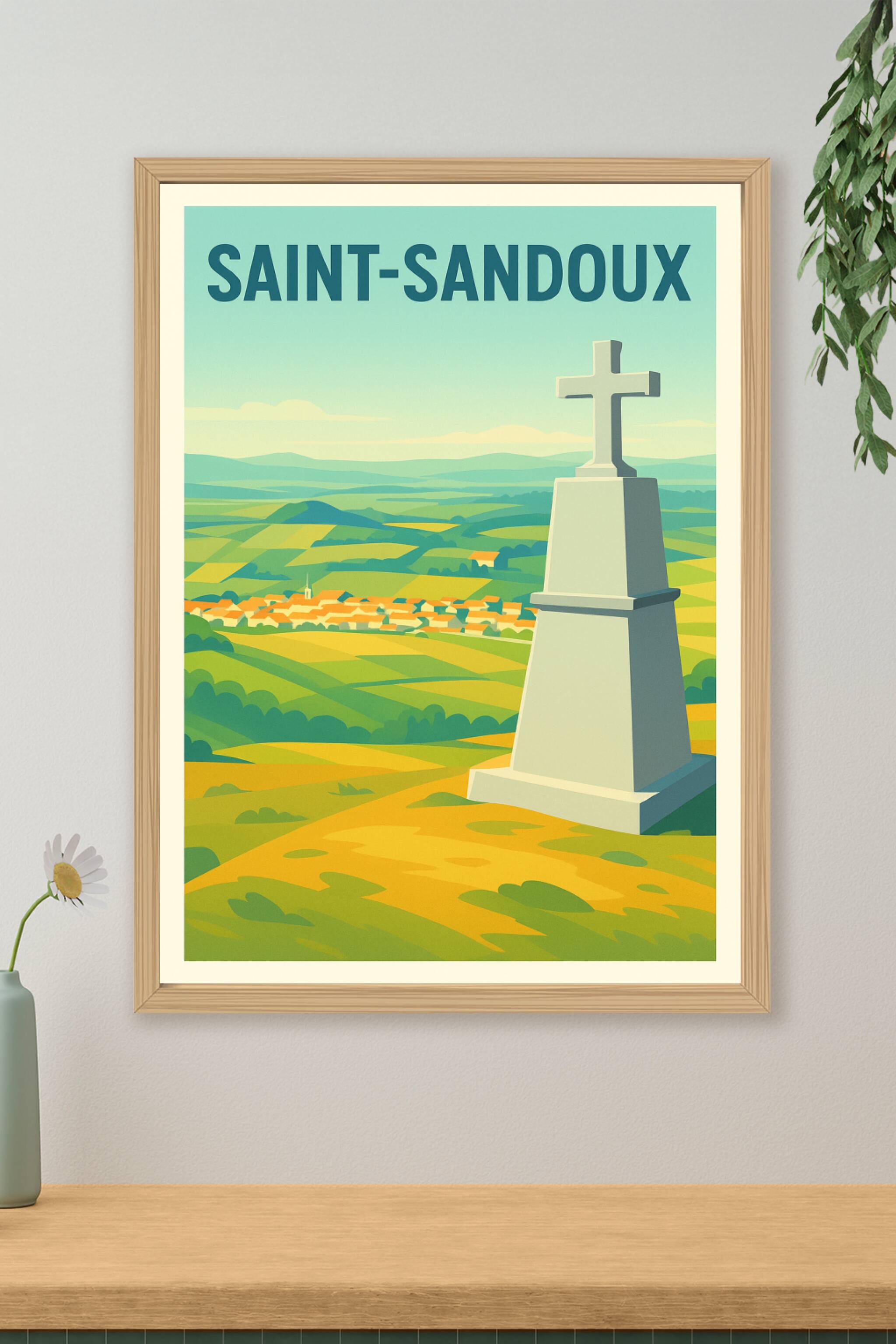 Affiche de Saint-Sandoux - Douceur et nature au cœur de l'Auvergne
