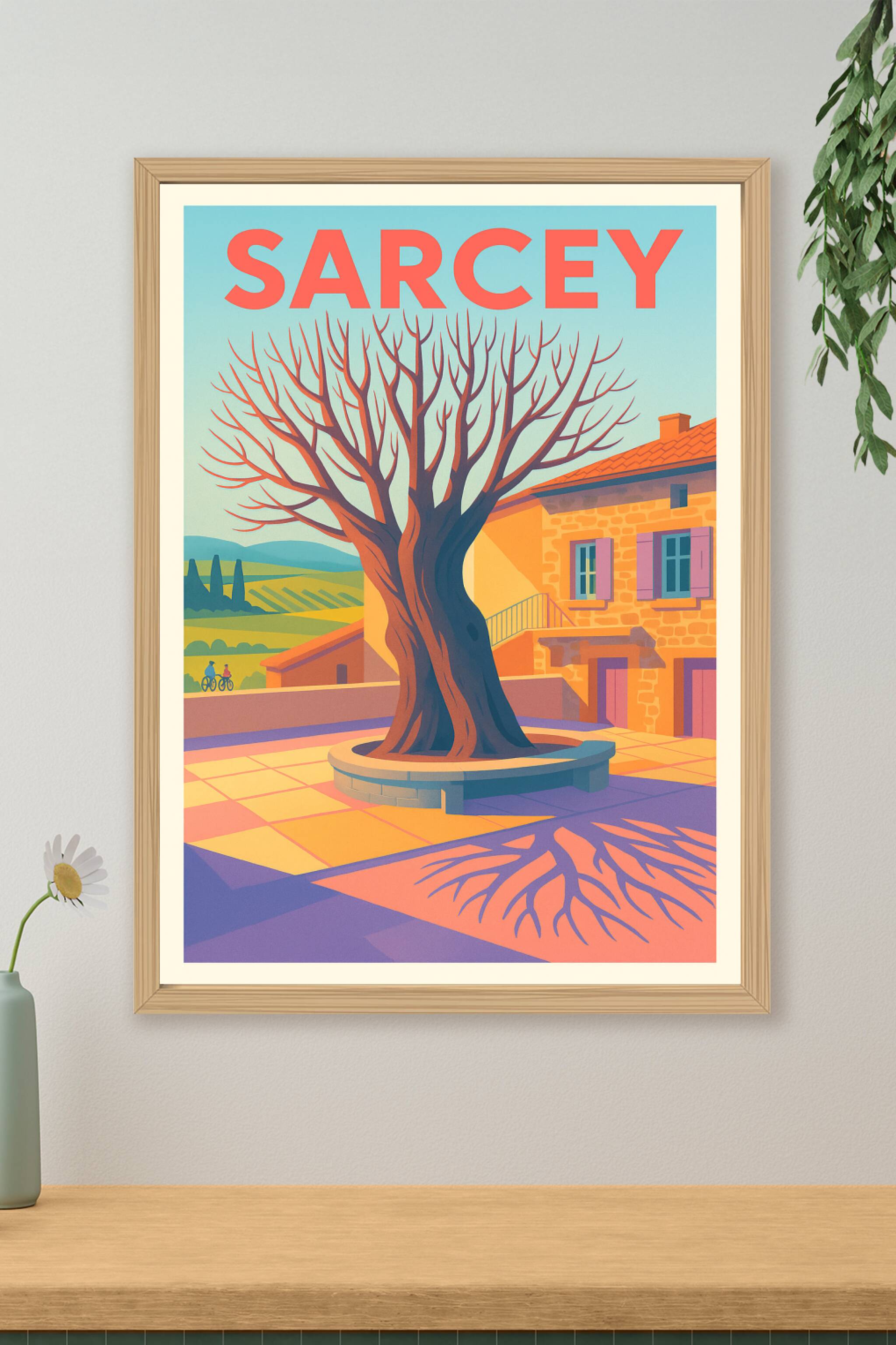 Affiche de Sarcey - Charme et Sérénité au Cœur du Village