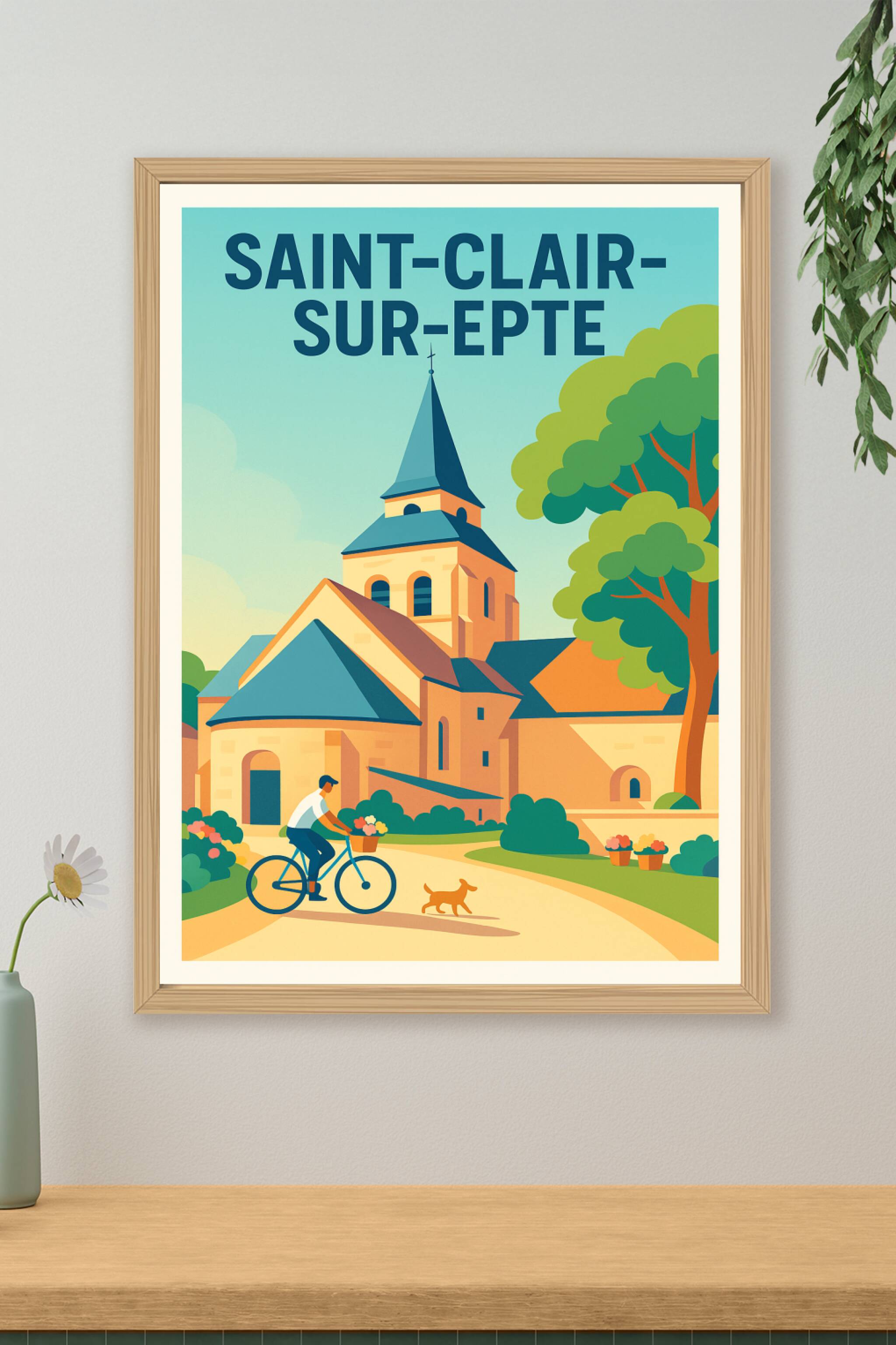 Affiche de Saint-Clair-sur-Epte - Charme bucolique et sérénité au cœur du village