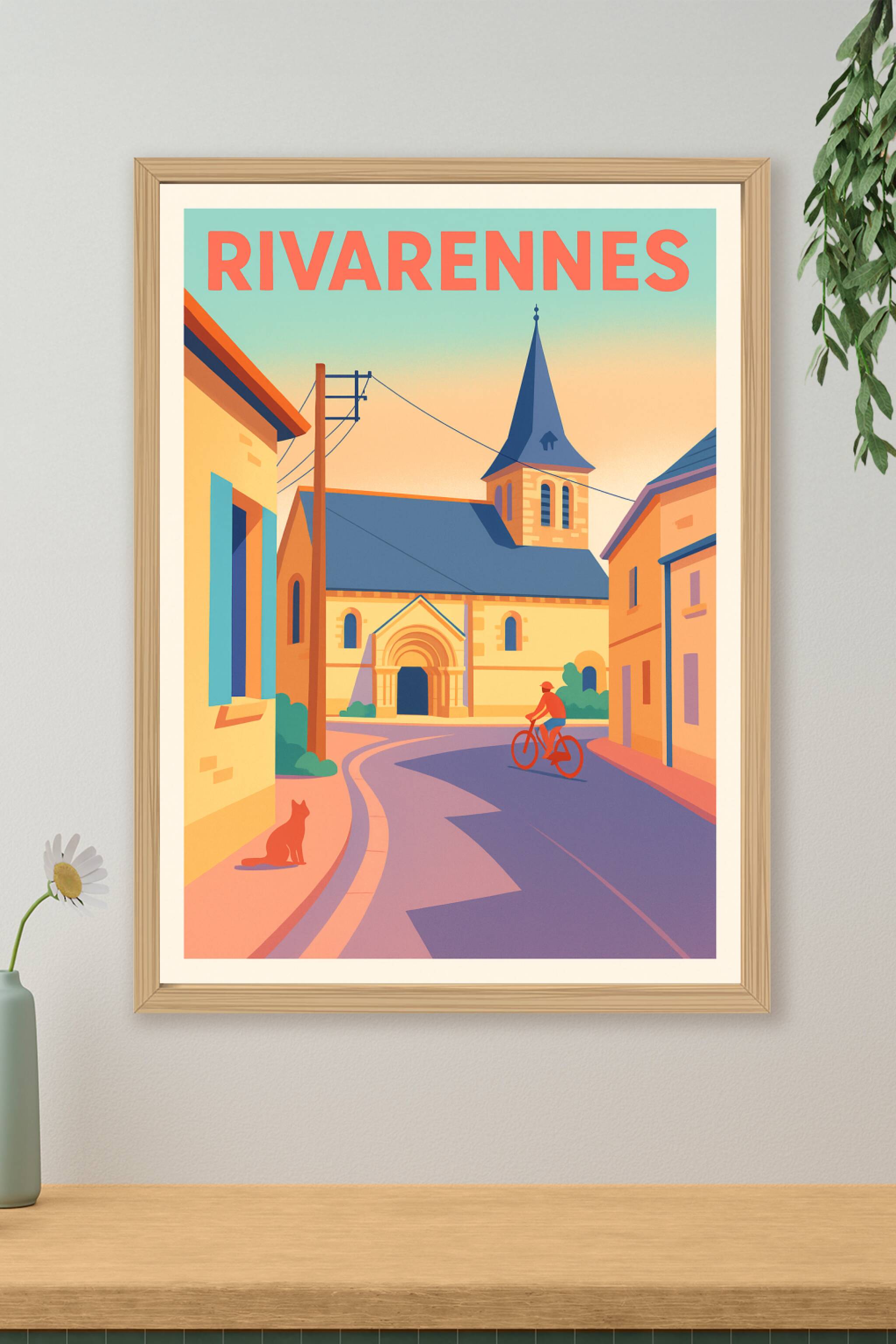 Affiche de Rivarennes - Charme paisible d'un village à la campagne