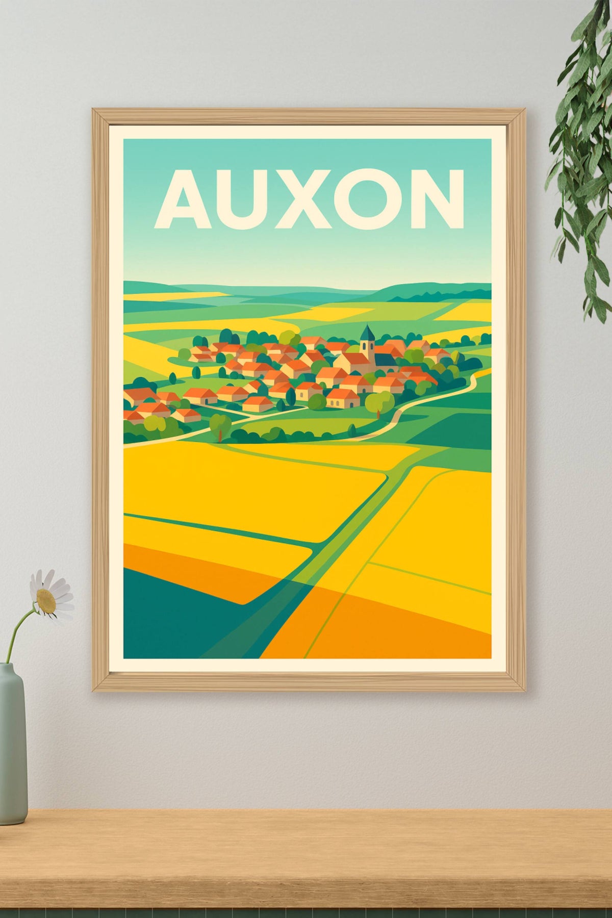 Affiche de Auxon - Charme bucolique au cœur des champs dorés