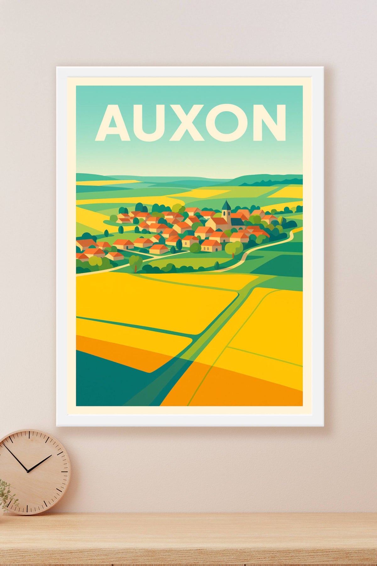 Affiche de Auxon - Charme bucolique au cœur des champs dorés