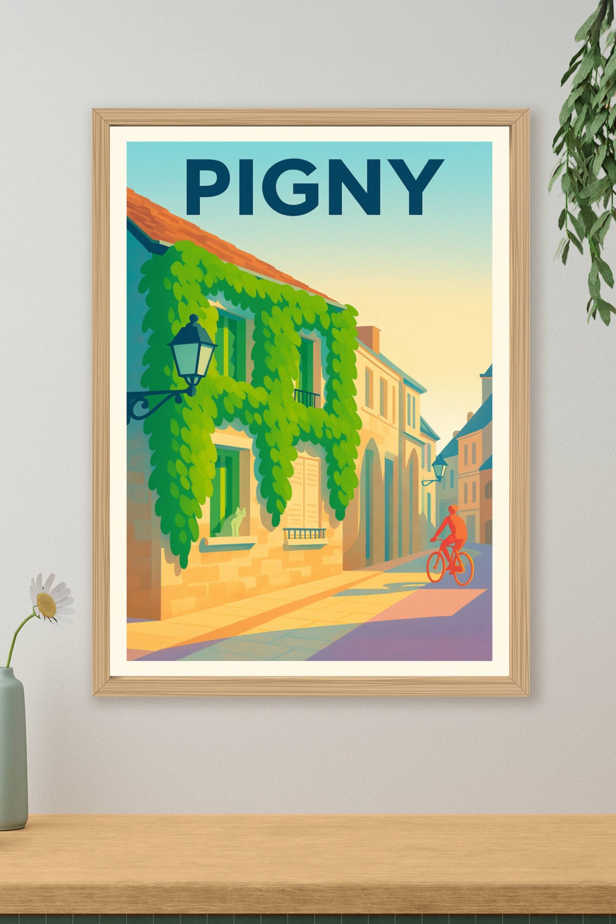 Affiche de Pigny - Charme et douceur d'une ruelle ensoleillée