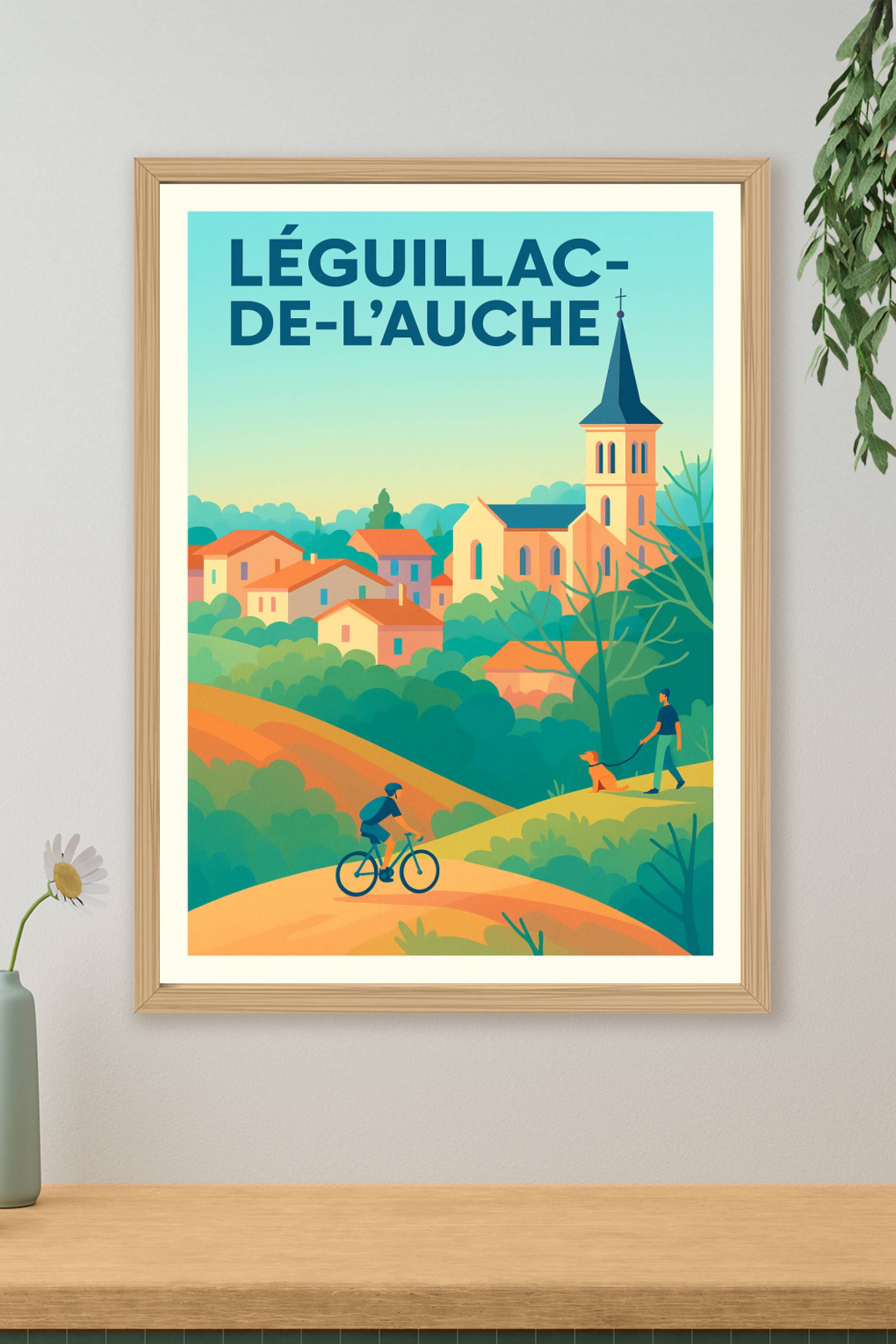 Affiche de Léguillac-de-l'Auche - La douceur de la campagne périgourdine