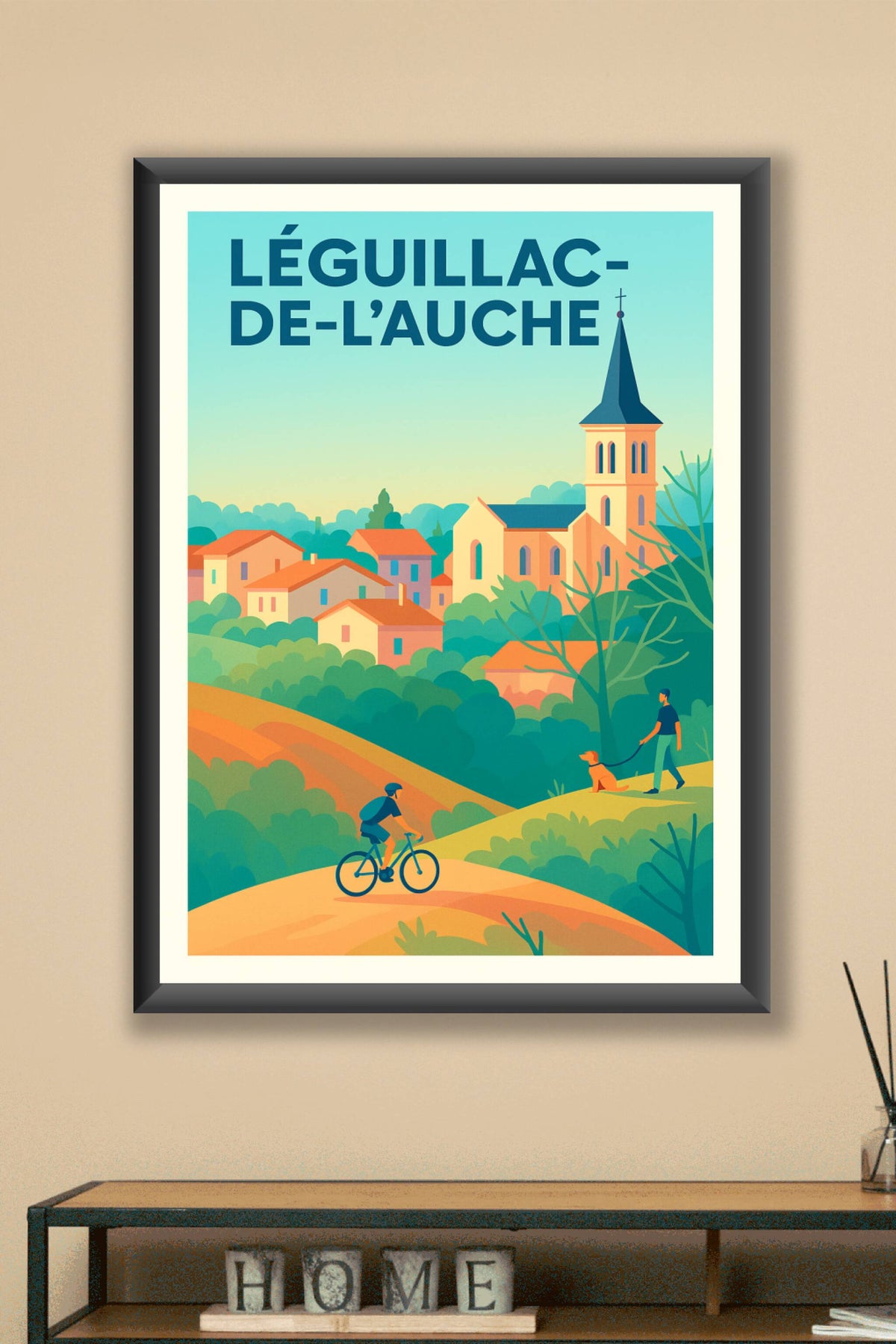 Affiche de Léguillac-de-l'Auche - La douceur de la campagne périgourdine