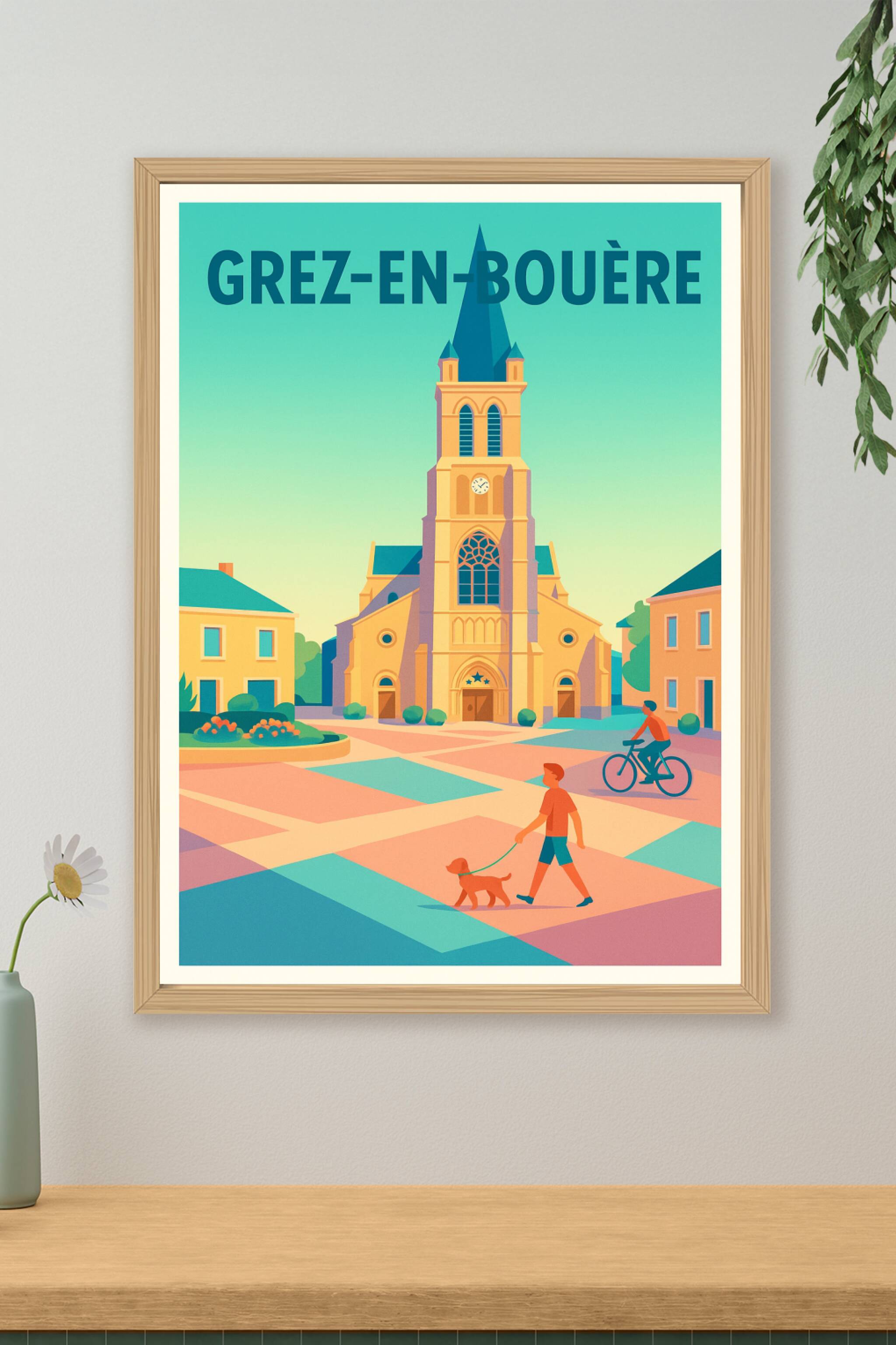 Affiche de Grez-en-Bouère - Charme d'un village paisible