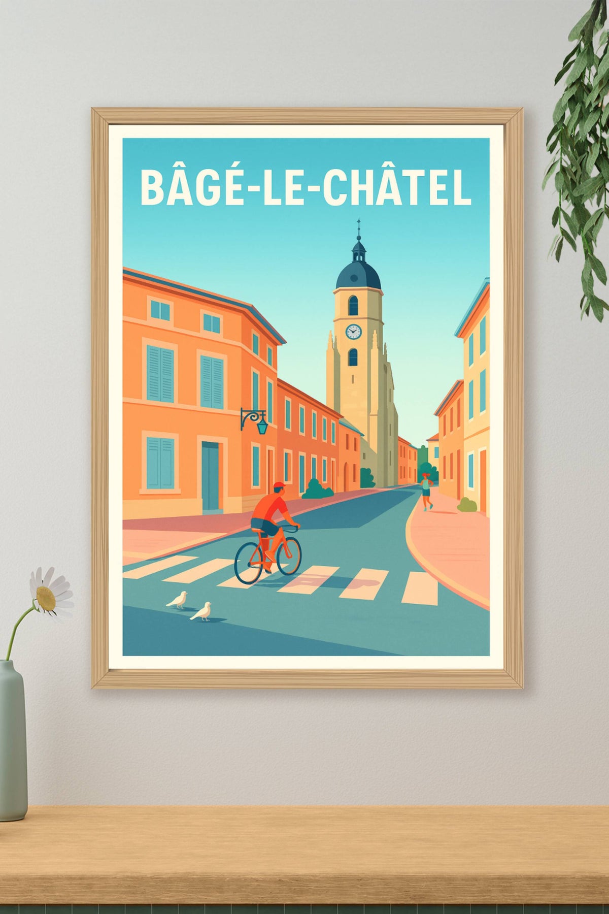 Affiche de Bâgé-le-Châtel - L'élégance paisible de la ville historique
