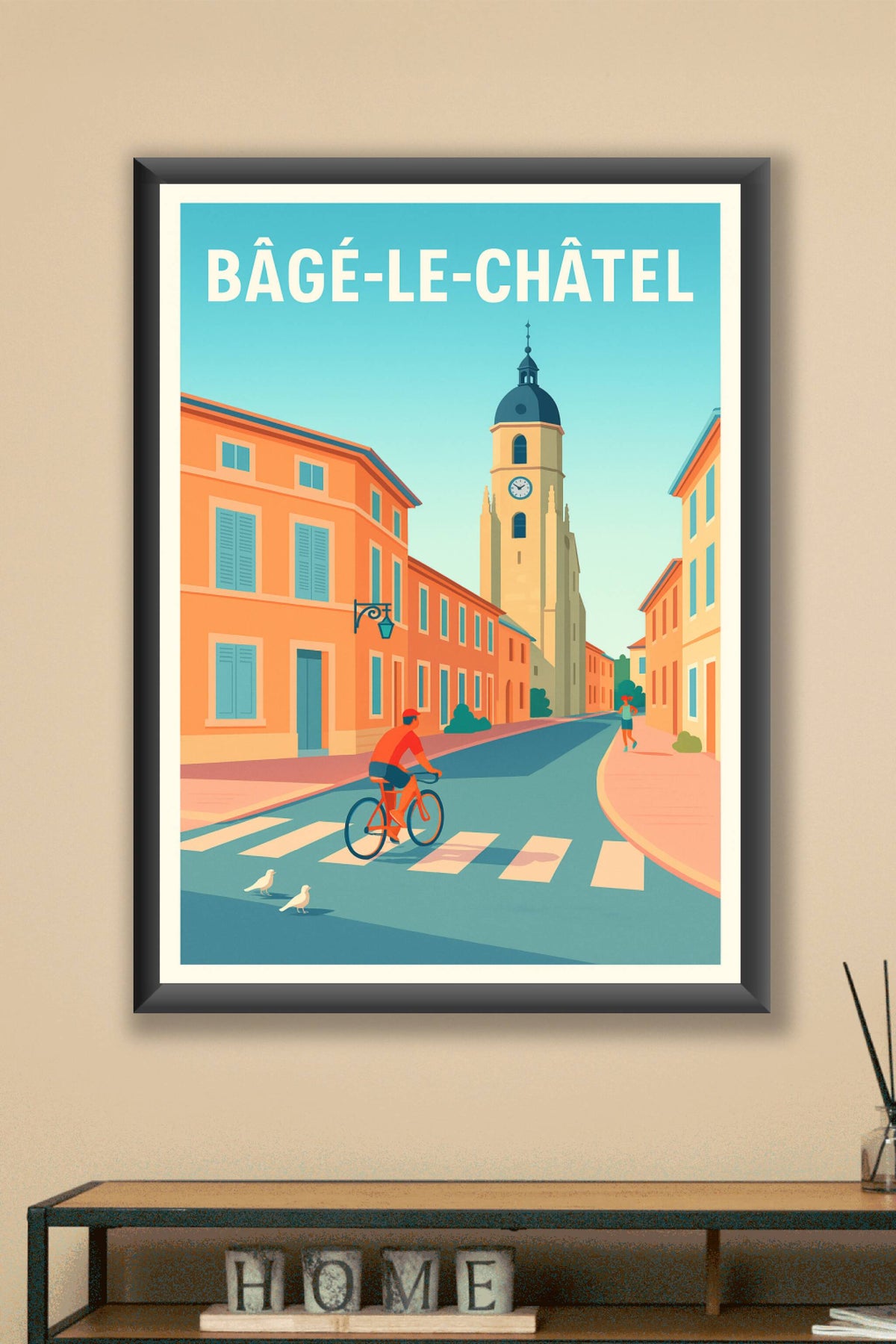 Affiche de Bâgé-le-Châtel - L'élégance paisible de la ville historique