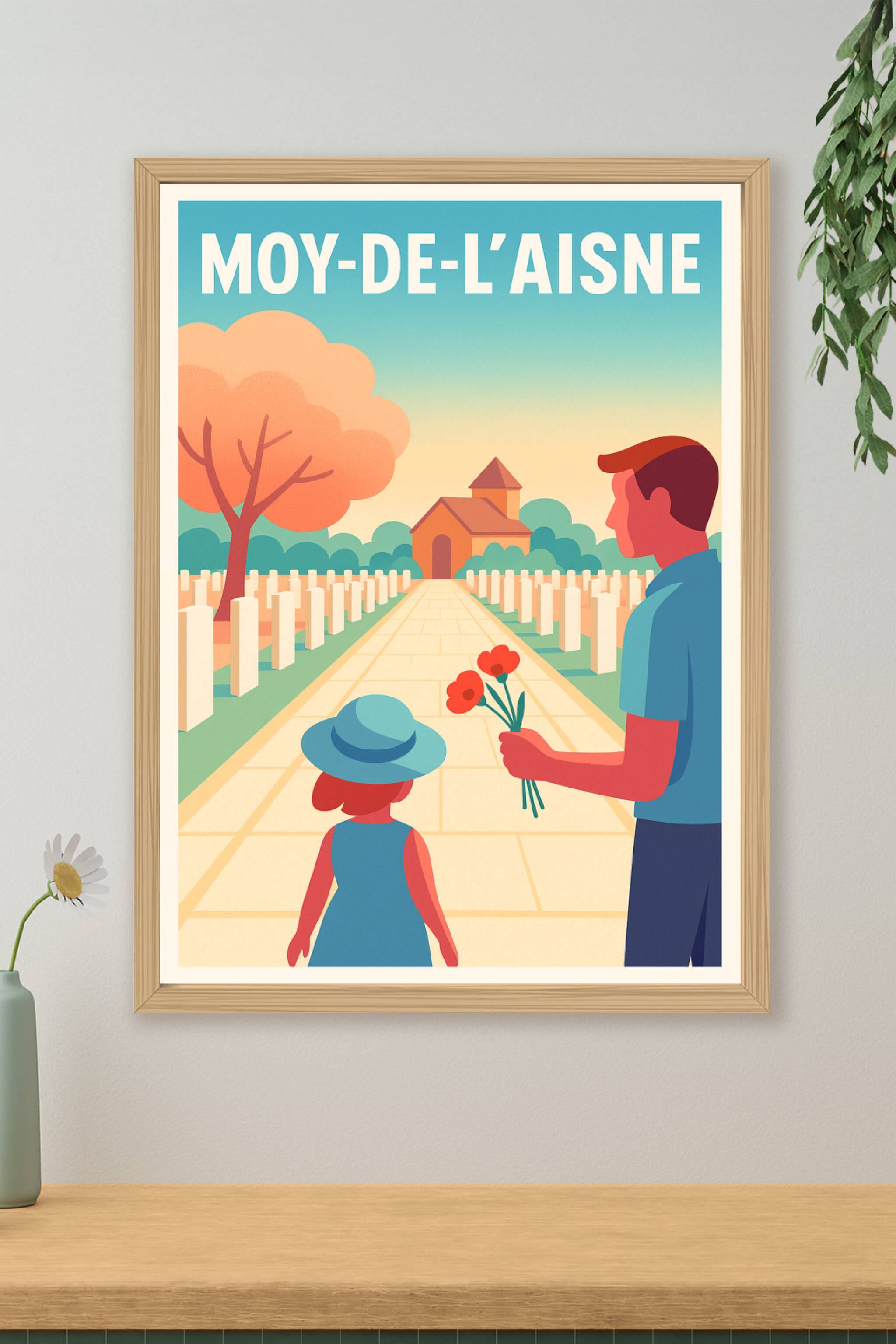 Affiche de Moÿ-de-l'Aisne - Un hommage paisible au souvenir