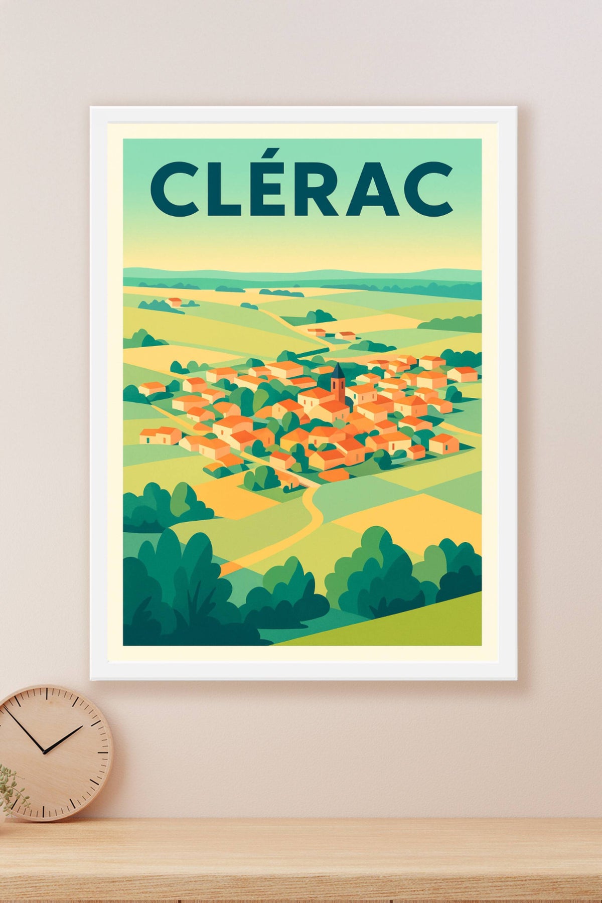 Affiche de Clérac - Charmant village au cœur des paysages verdoyants