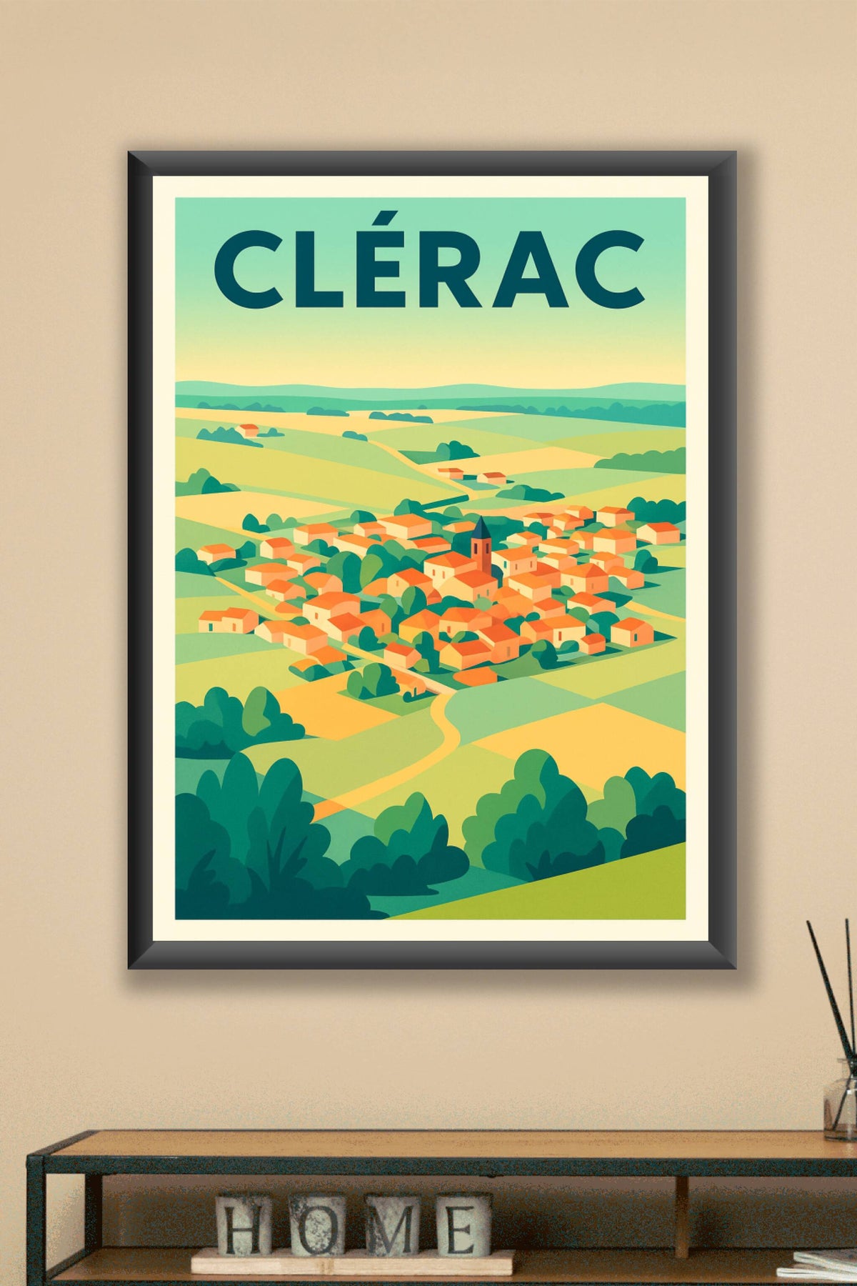 Affiche de Clérac - Charmant village au cœur des paysages verdoyants