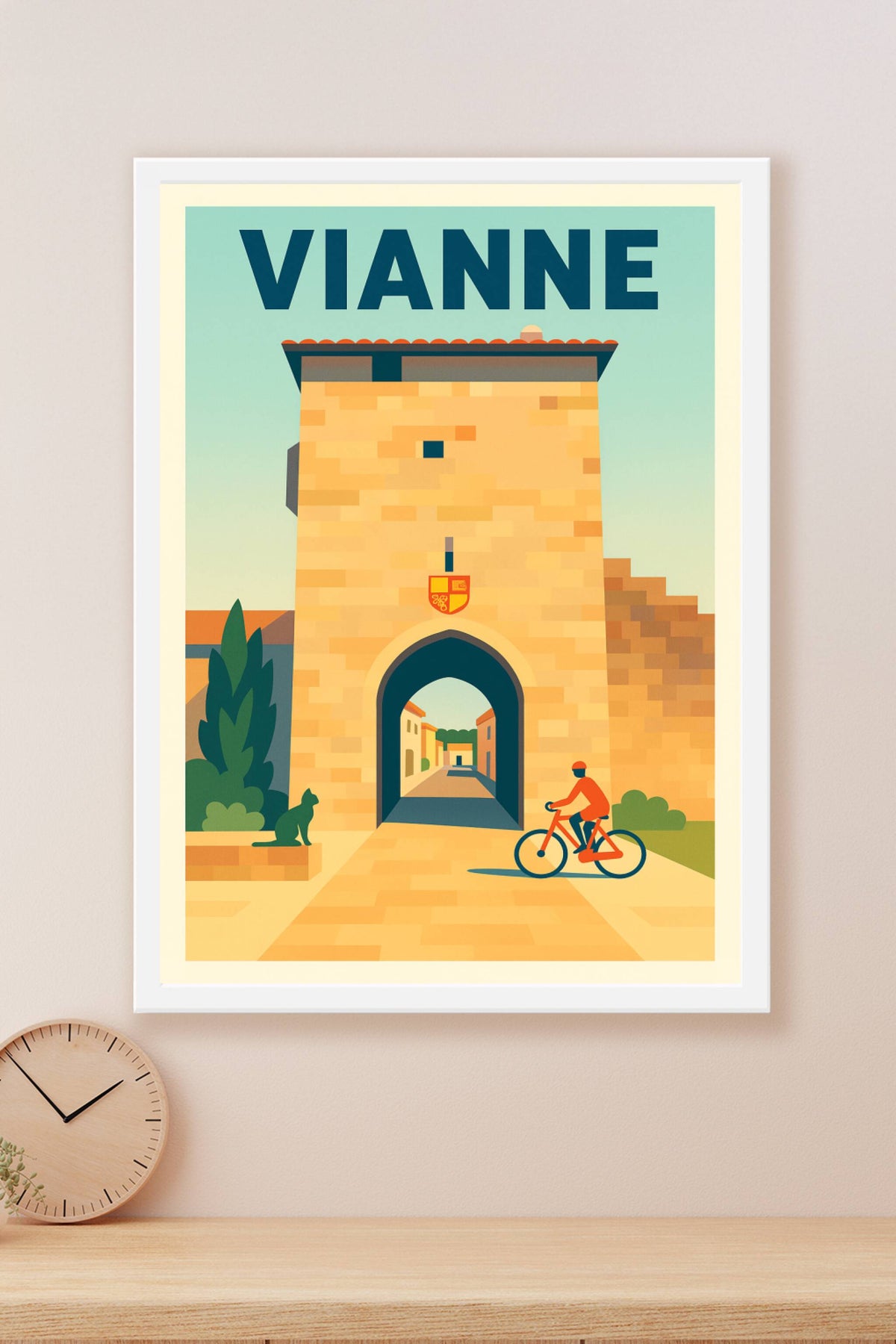 Affiche de Vianne - L'élégance de la porte médiévale