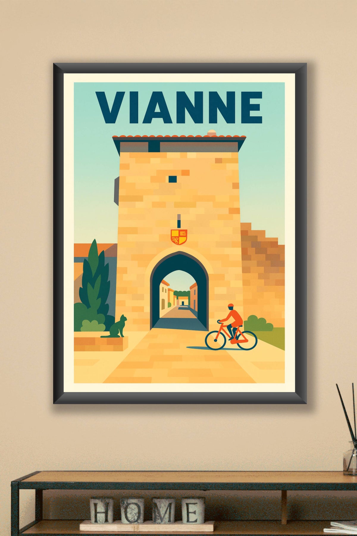 Affiche de Vianne - L'élégance de la porte médiévale