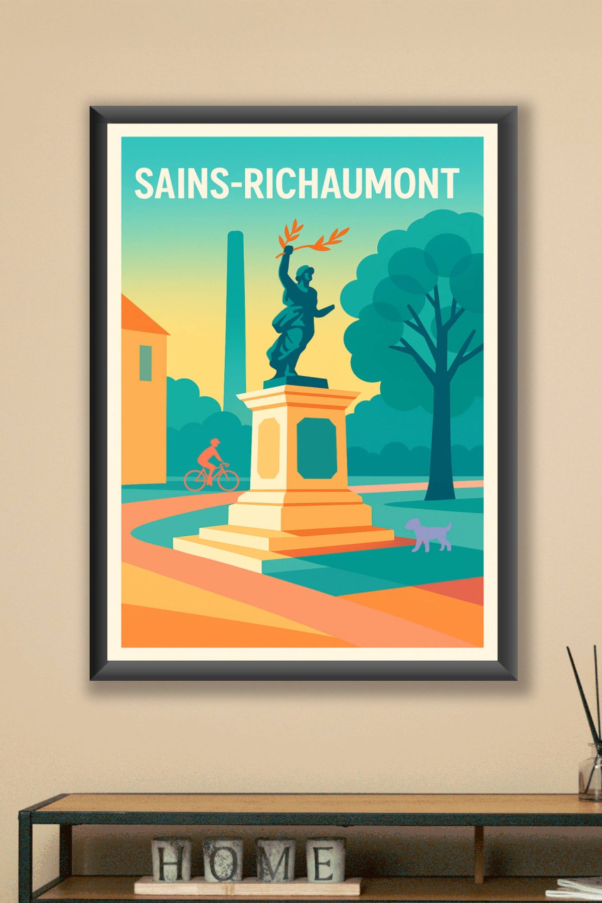 Affiche de Sains-Richaumont - Le charme tranquille d'un coin de verdure