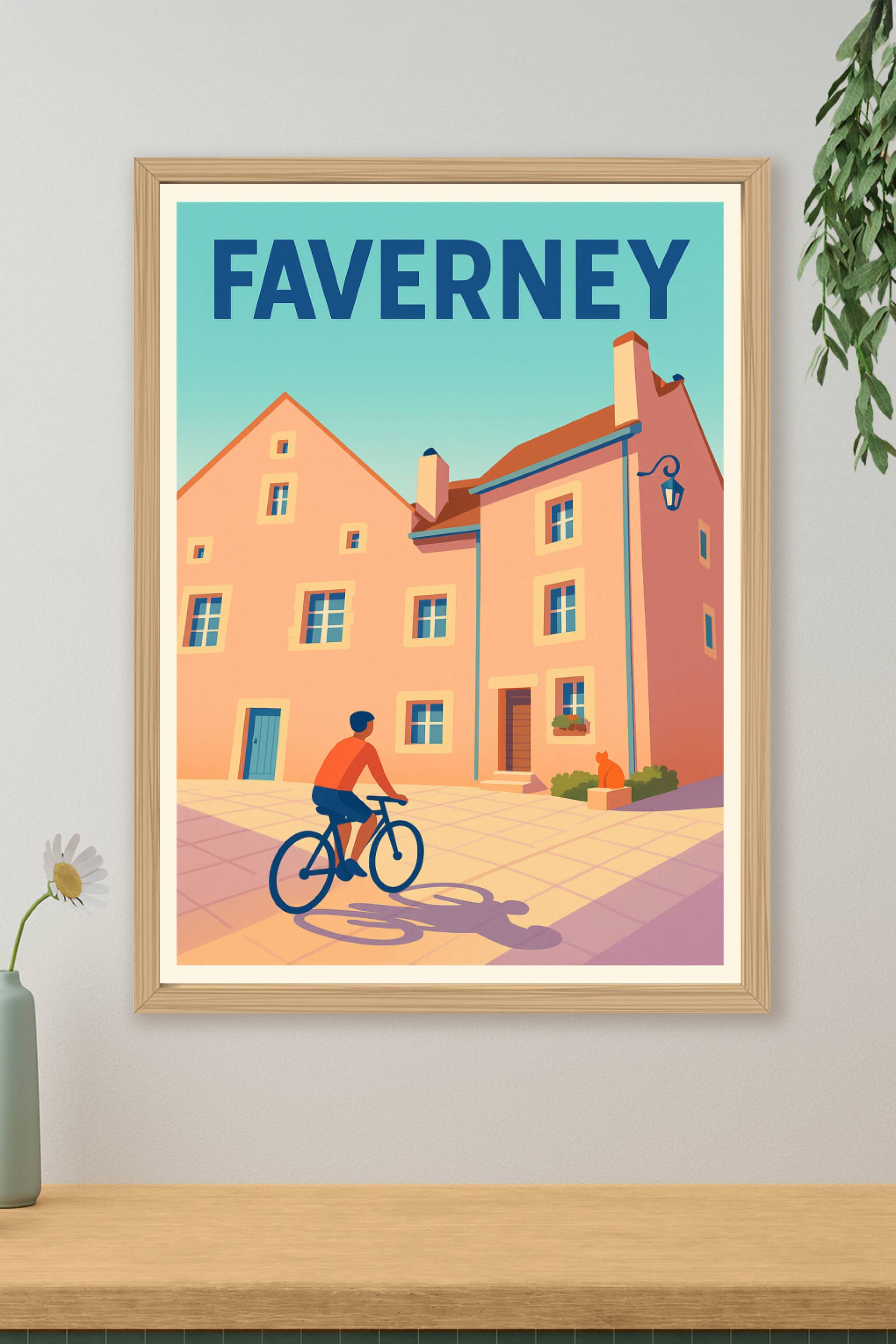 Affiche de Faverney - Douceur et lumière au cœur de la ville