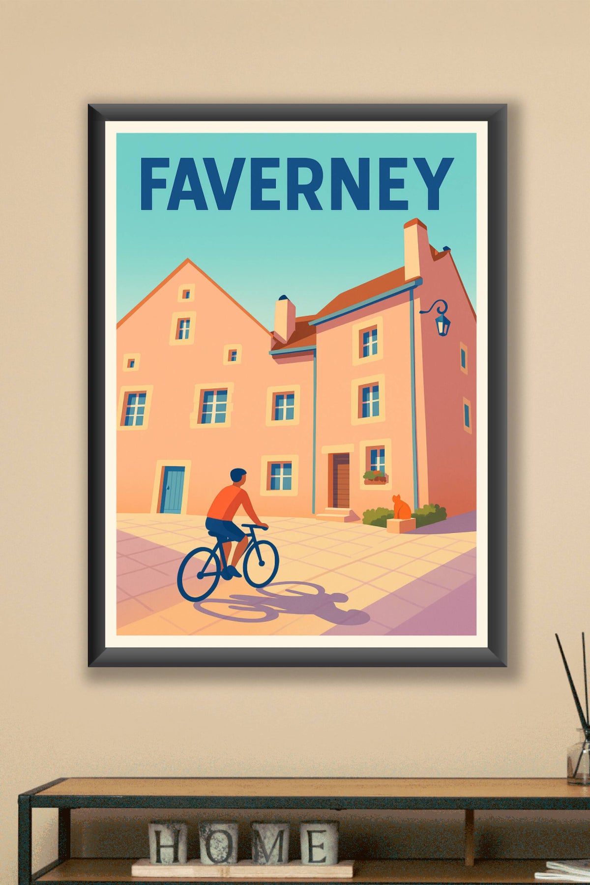 Affiche de Faverney - Douceur et lumière au cœur de la ville