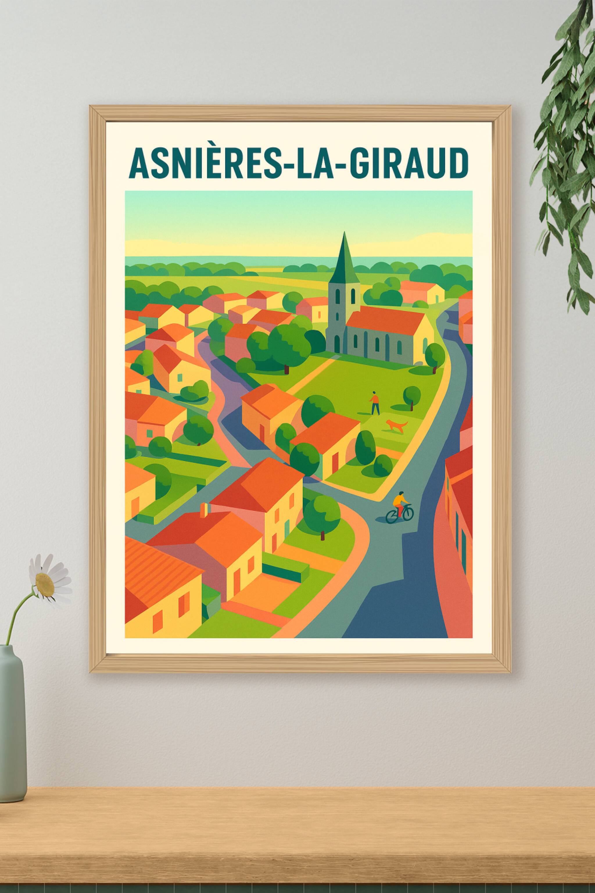 Affiche de Asnières-la-Giraud - L'élégance sereine d'un village charentais