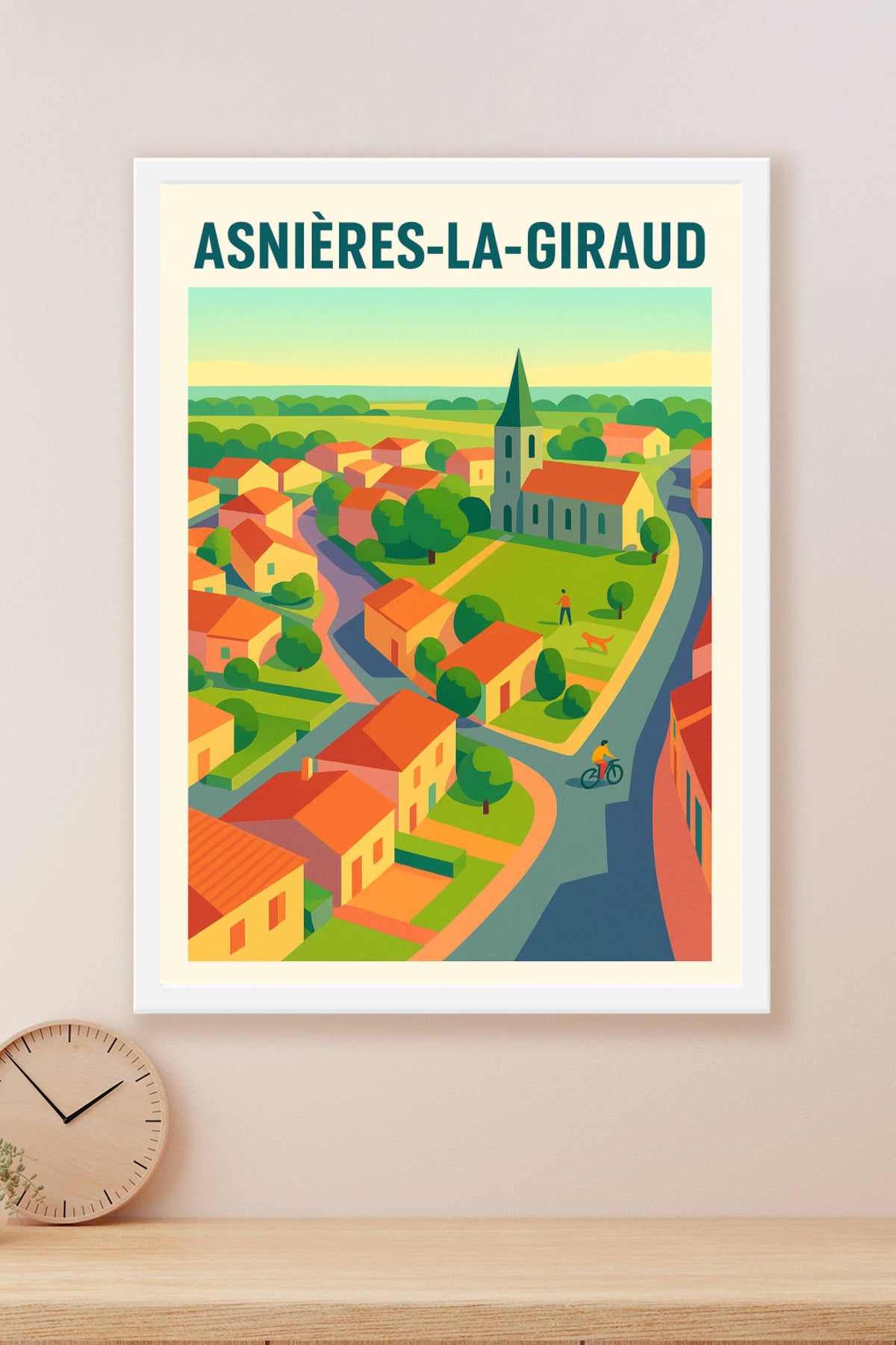 Affiche de Asnières-la-Giraud - L'élégance sereine d'un village charentais