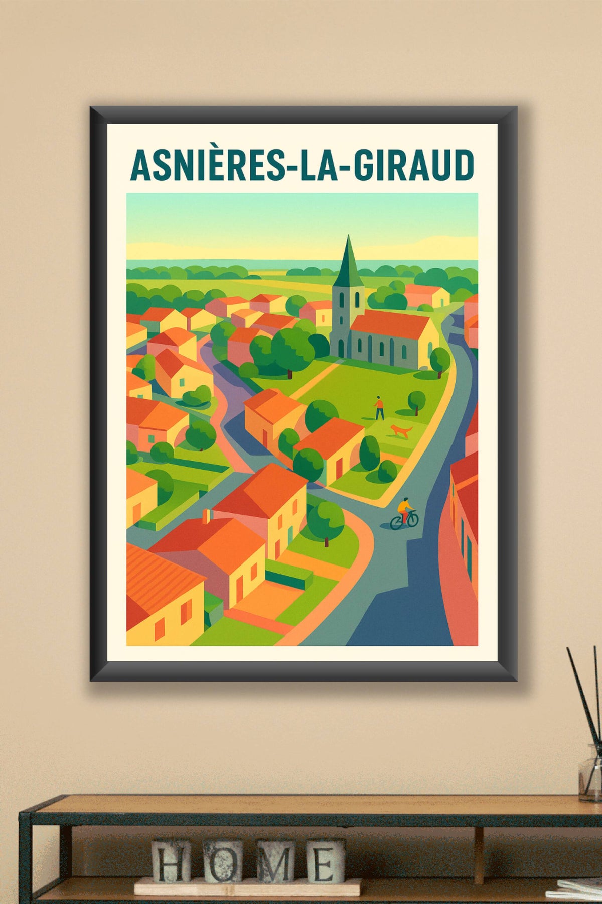 Affiche de Asnières-la-Giraud - L'élégance sereine d'un village charentais