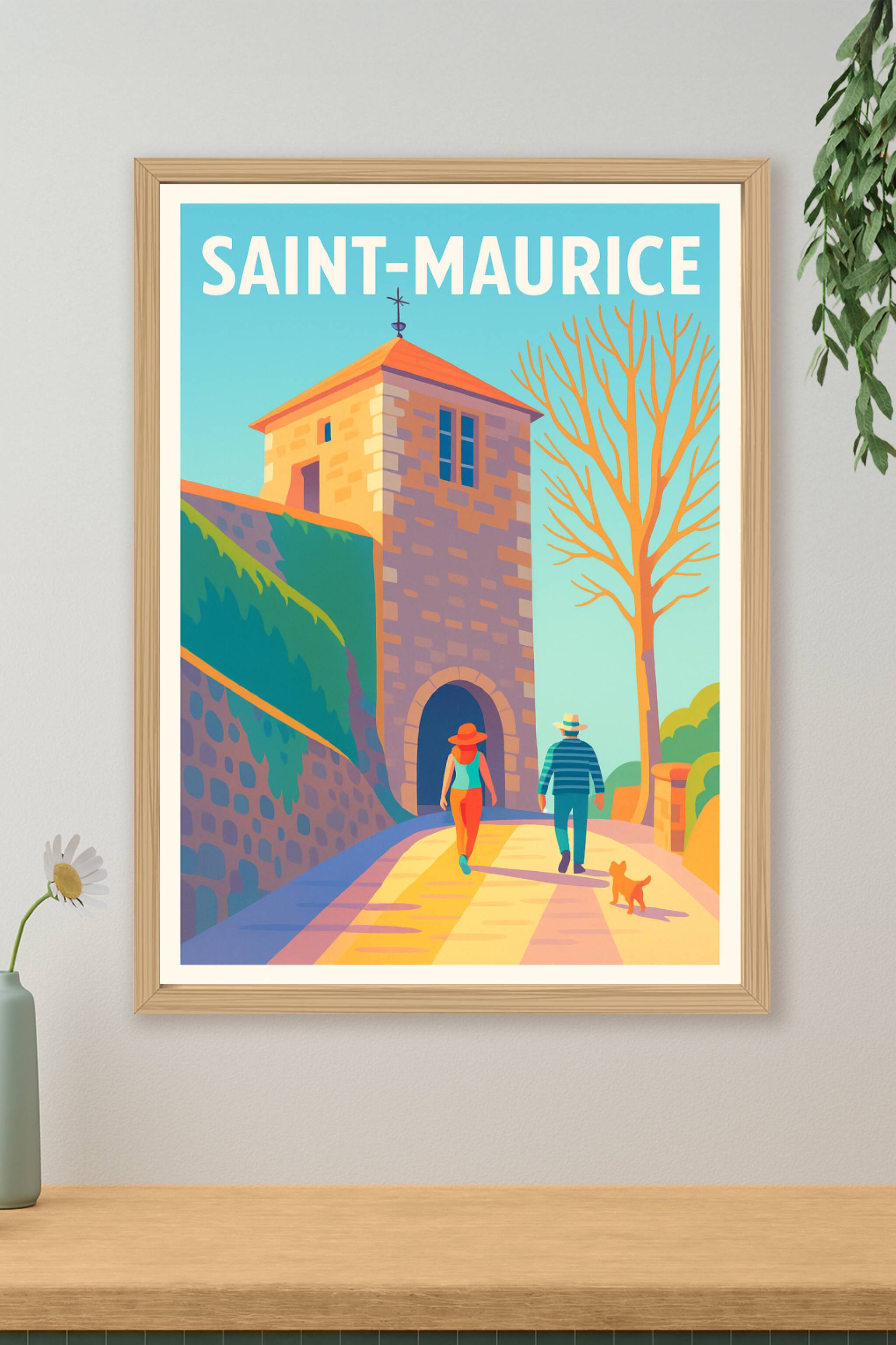 Affiche de Saint-Maurice - Promenade au cœur de la cité historique