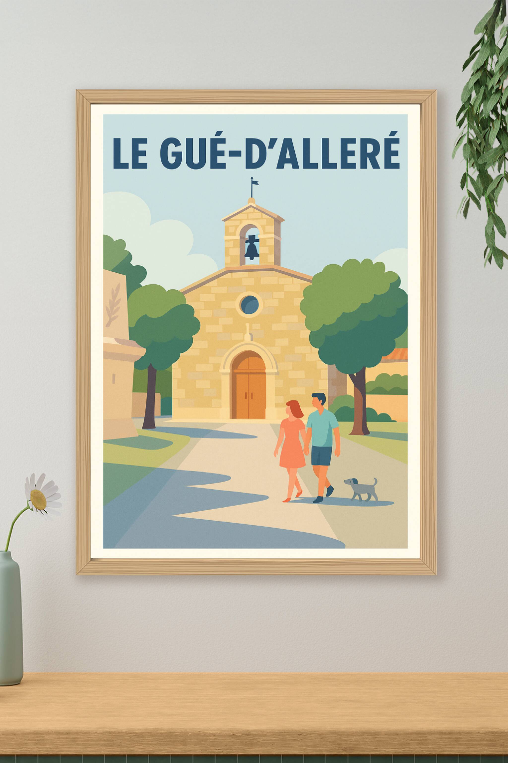 Affiche de Le Gué-d'Alleré - Une promenade paisible au cœur du village
