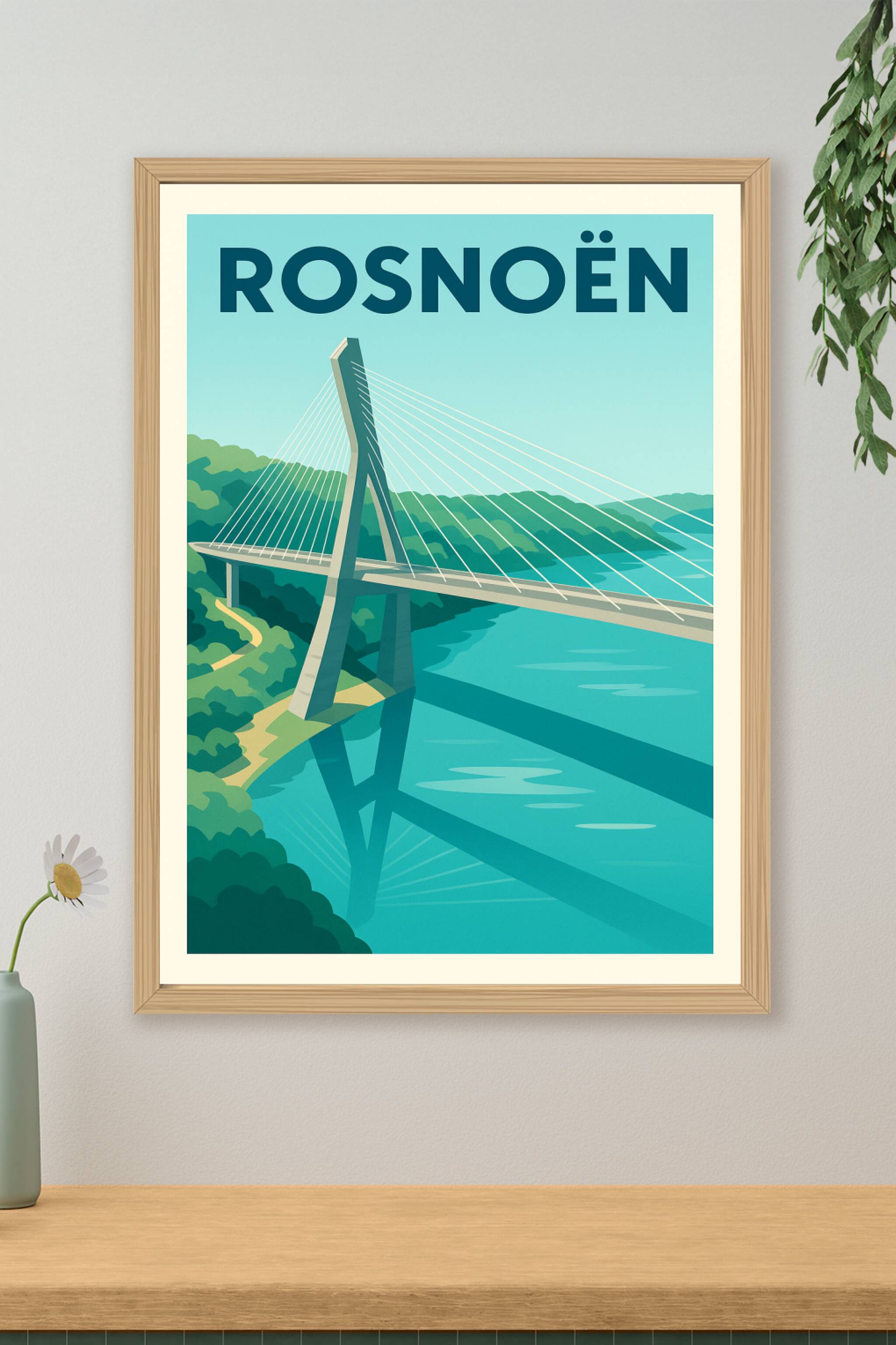 Affiche de Rosnoën - L'élégance du Pont sur l'Aulne