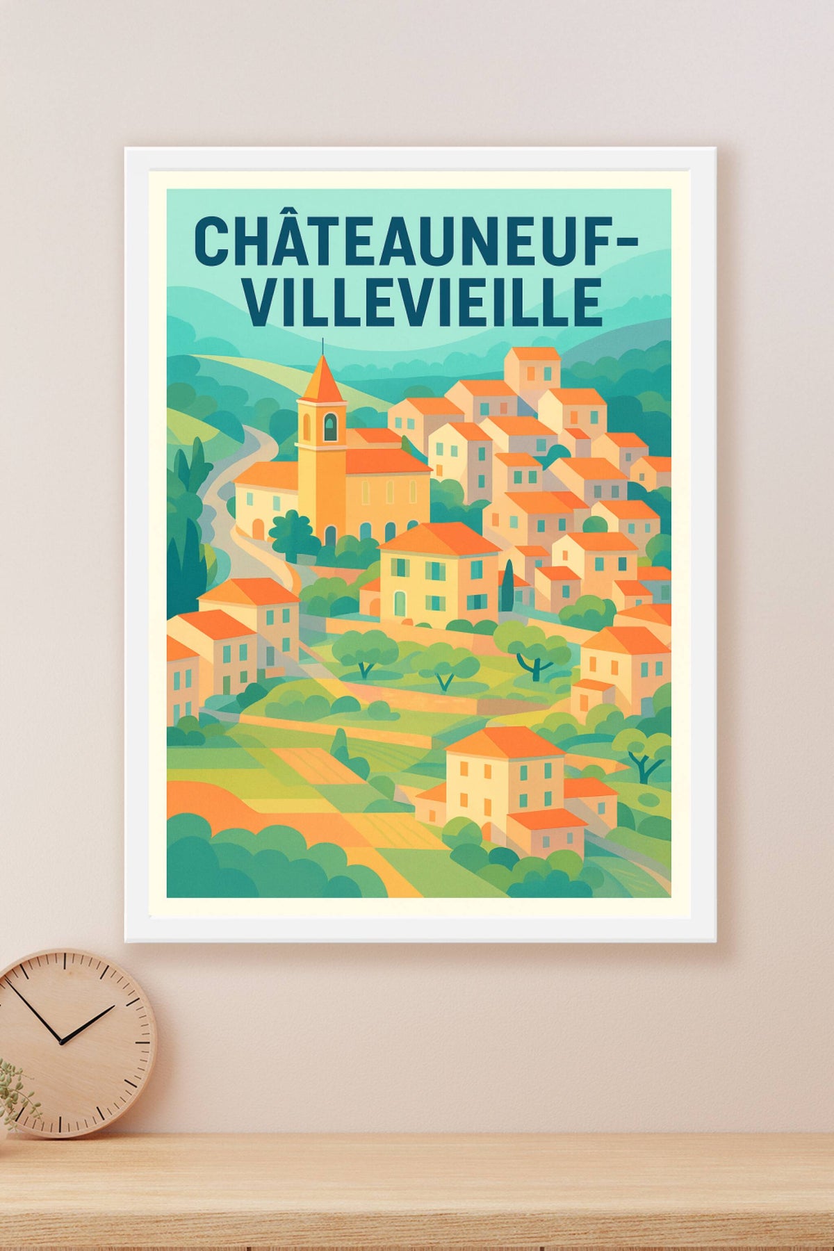 Affiche de Châteauneuf-Villevieille - Charme provençal intemporel