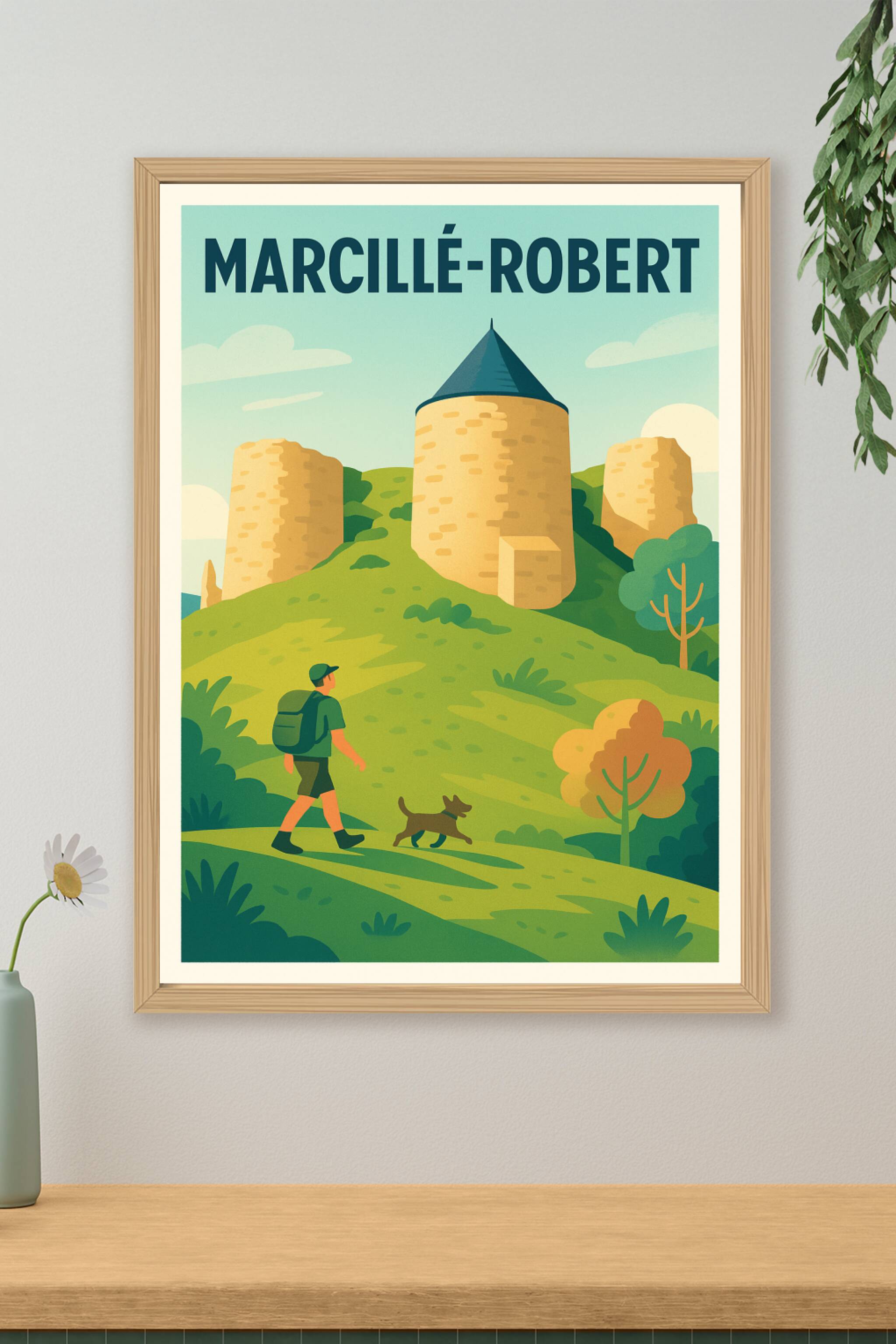 Affiche de Marcillé-Robert - Promenade au cœur d’un patrimoine historique