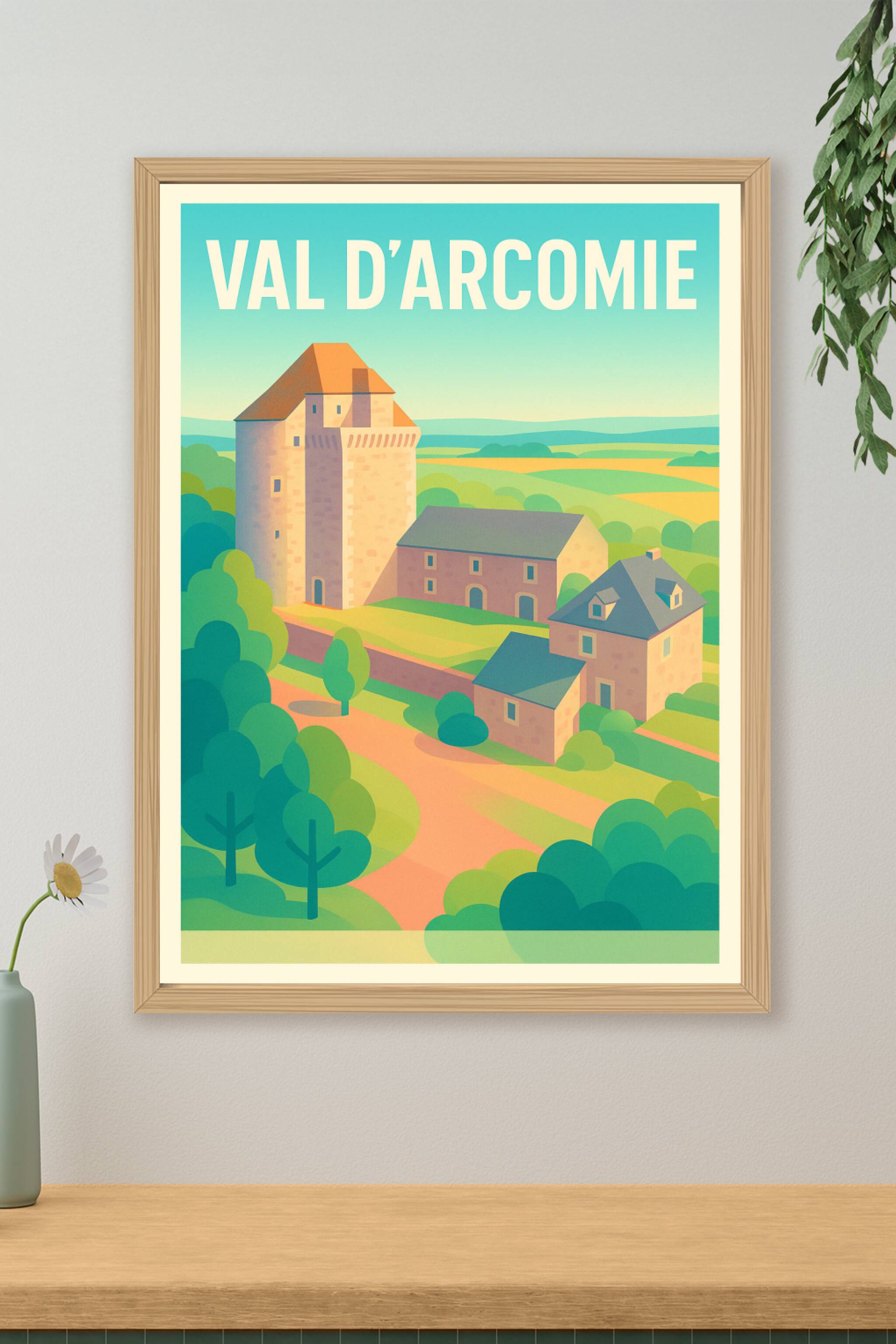 Affiche de Val d'Arcomie - L'élégance paisible du paysage auvergnat
