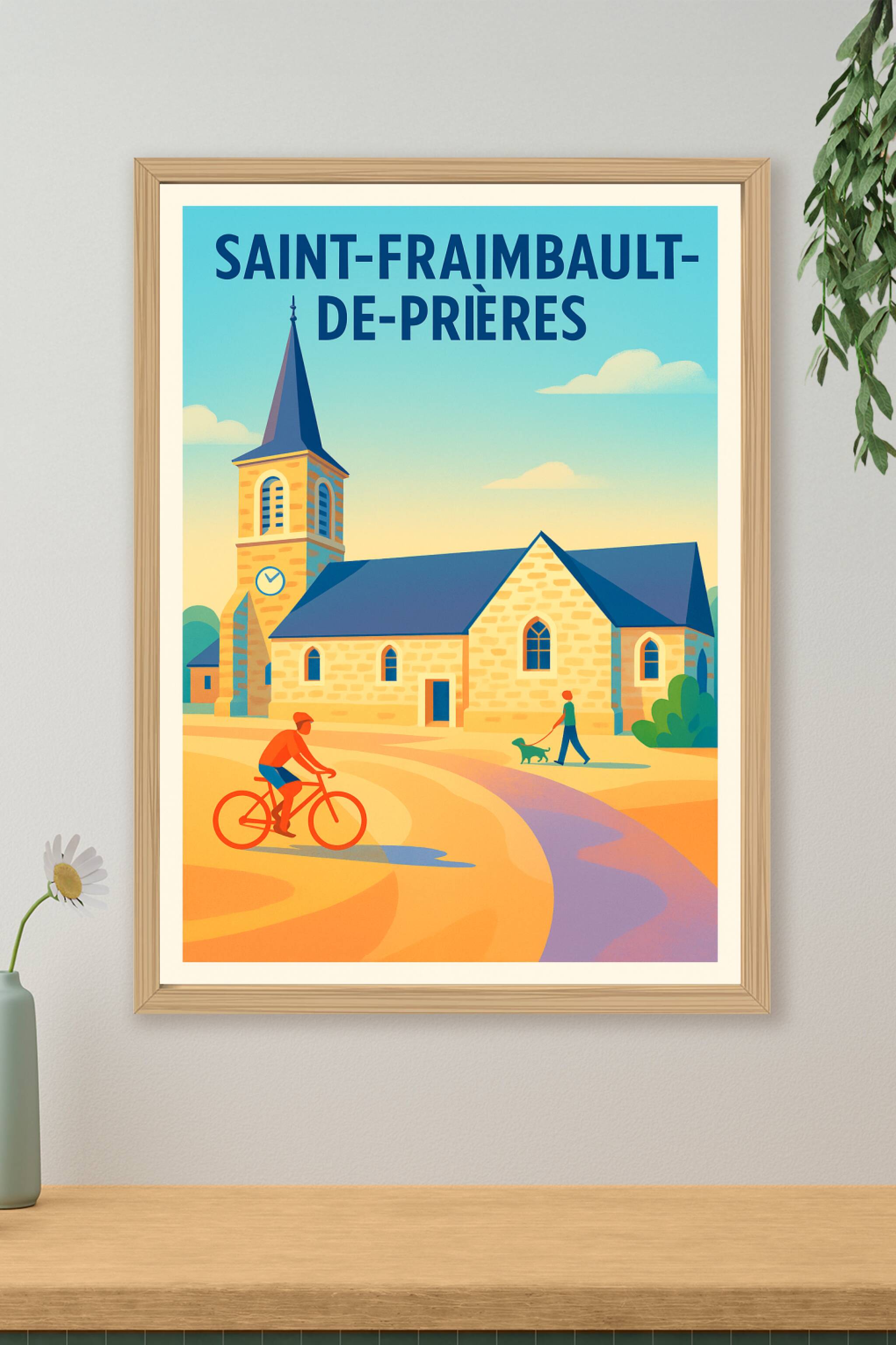 Affiche de Saint-Fraimbault-de-Prières - Une balade paisible au cœur du village