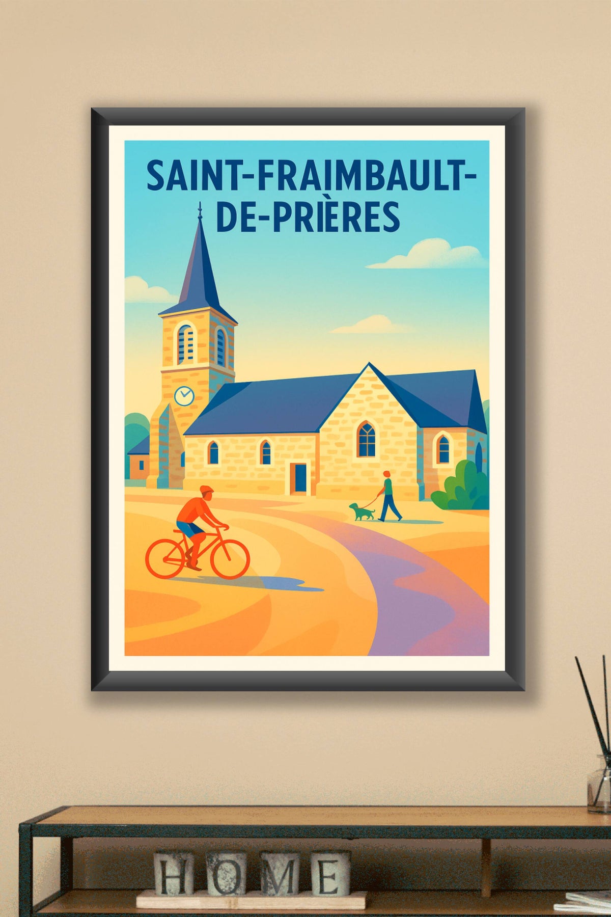 Affiche de Saint-Fraimbault-de-Prières - Une balade paisible au cœur du village