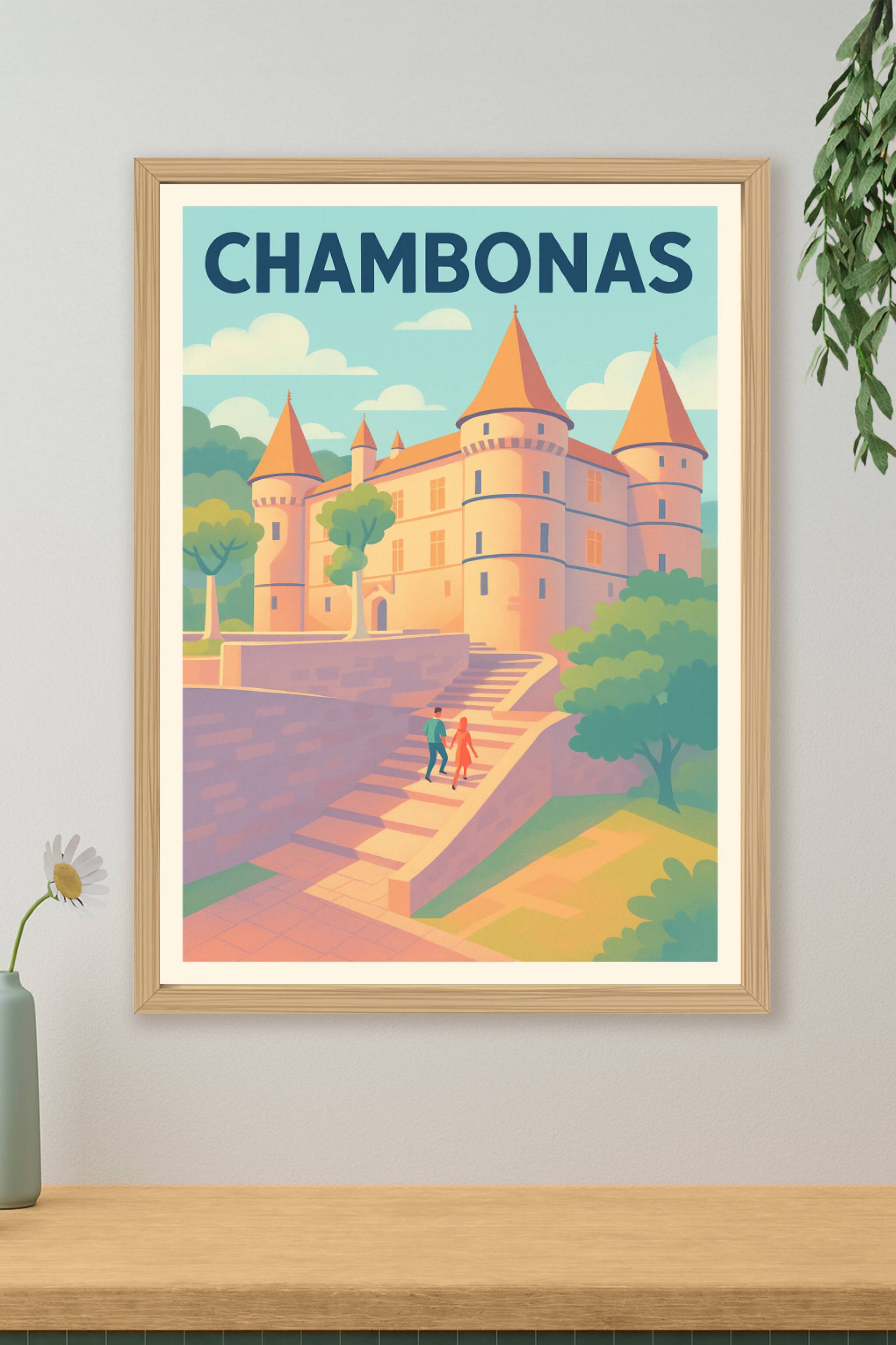 Affiche de Chambonas - Élégance et charme médiéval