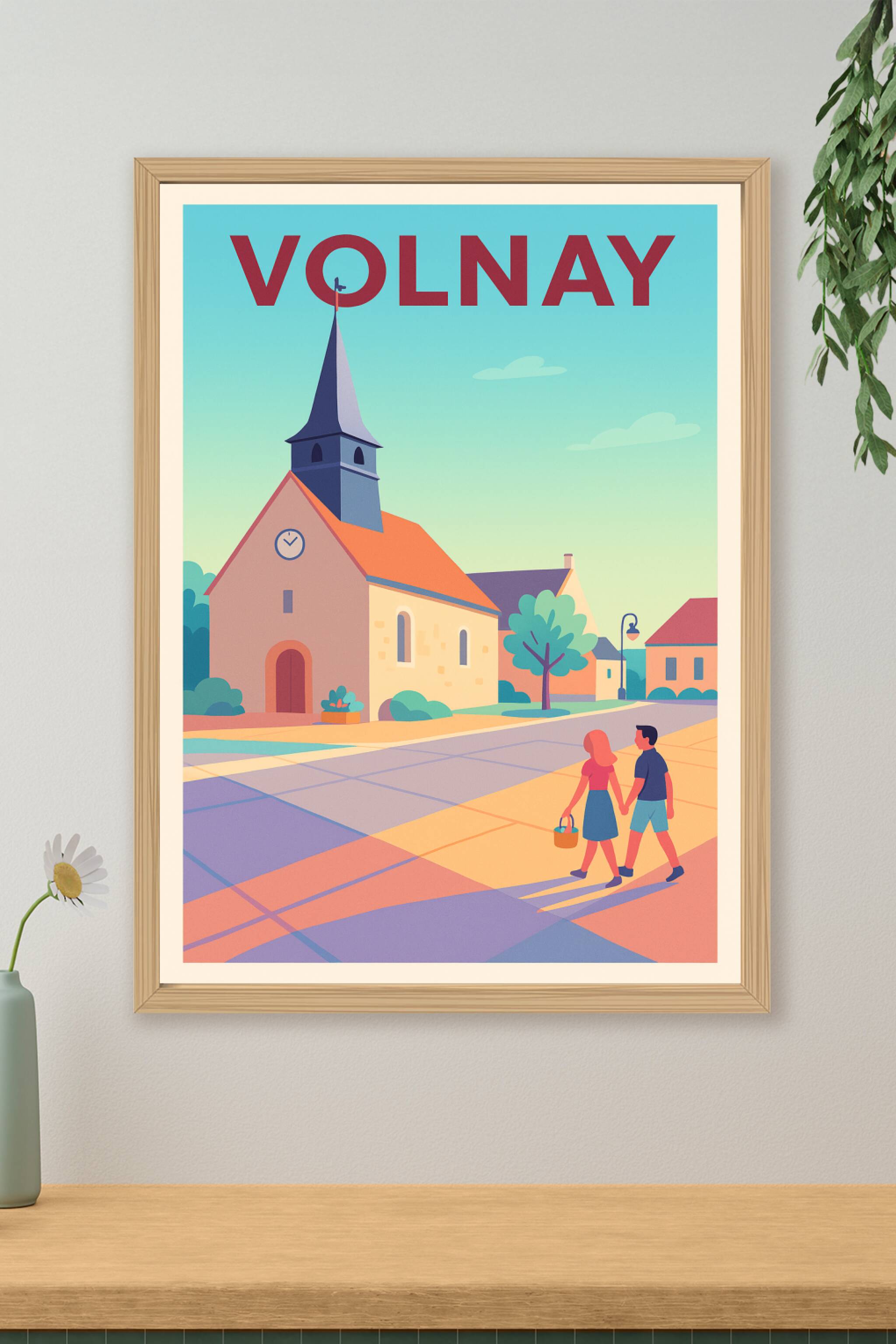 Affiche de Volnay - Promenade paisible au cœur du village