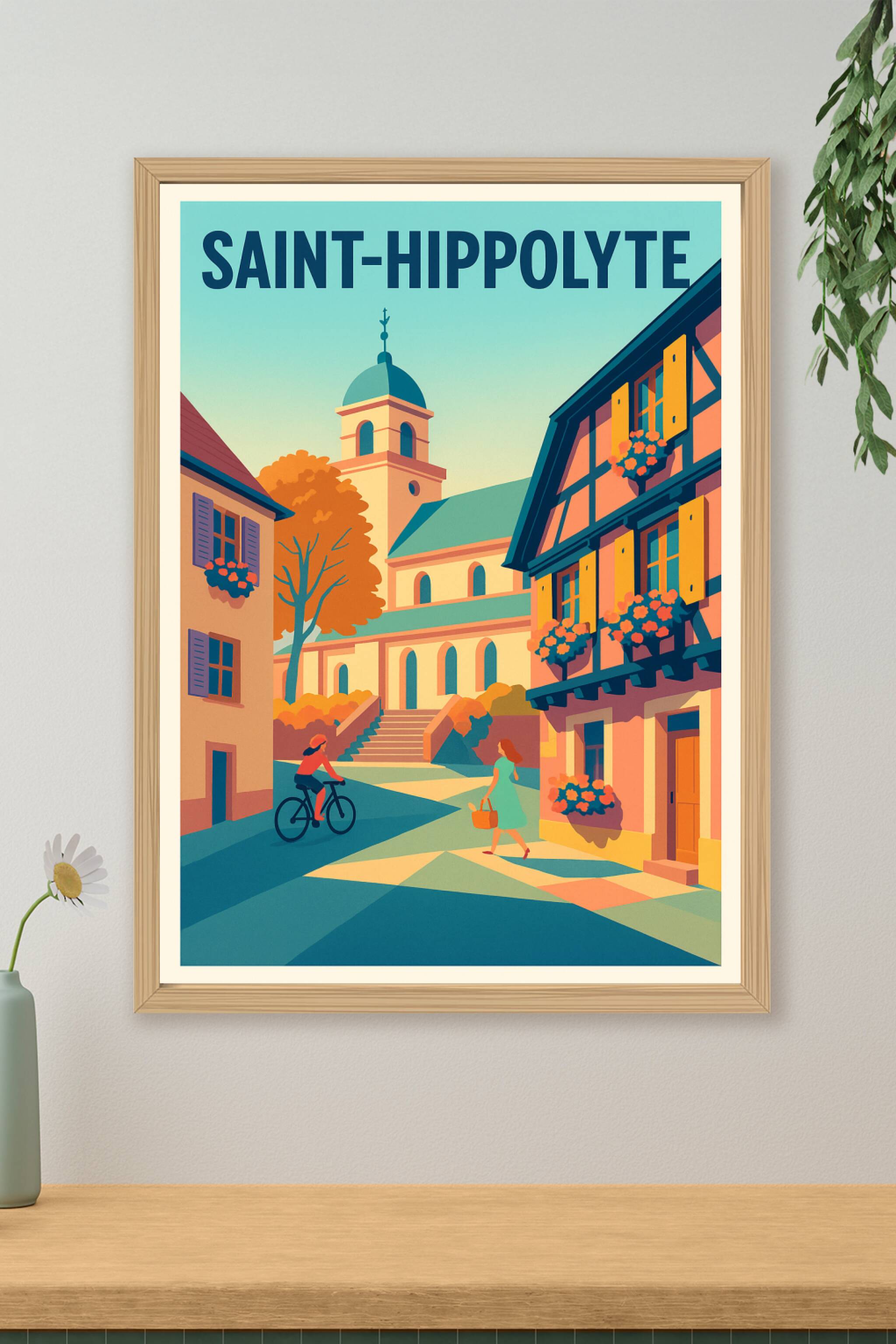 Affiche de Saint-Hippolyte - Charme authentique et douceur de vivre