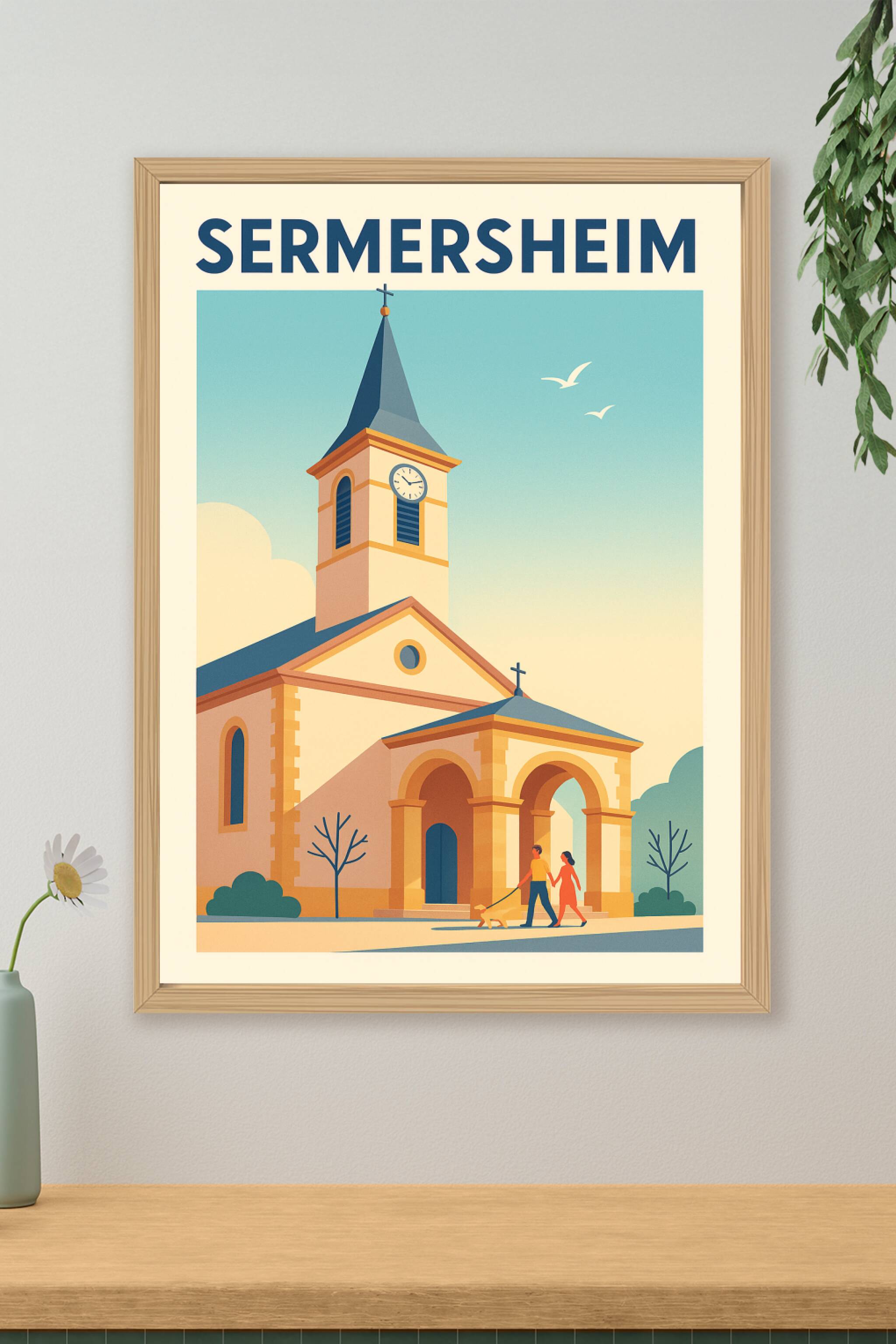 Affiche de Sermersheim - Charme authentique et douceur de vivre