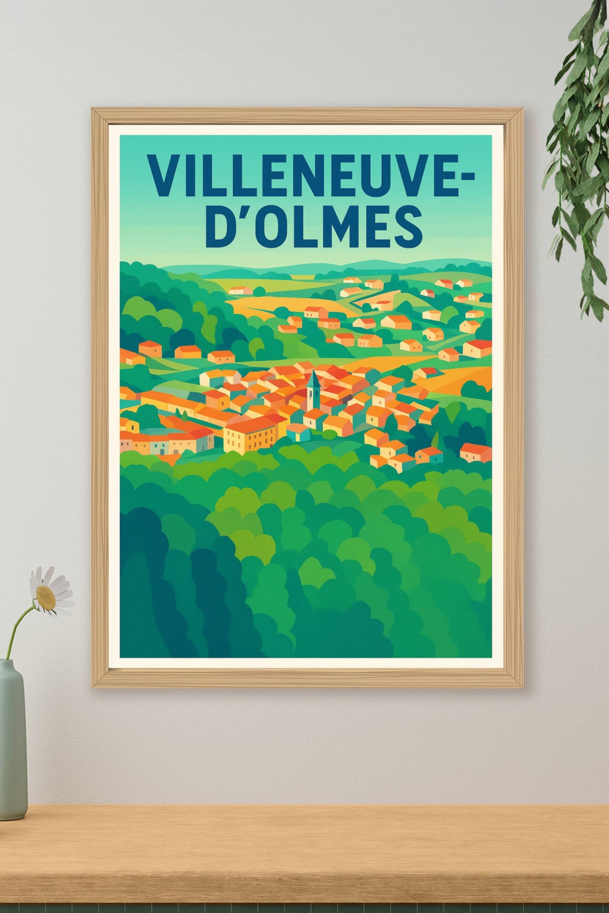 Affiche de Villeneuve-d'Olmes - Charmant village niché au cœur de la nature