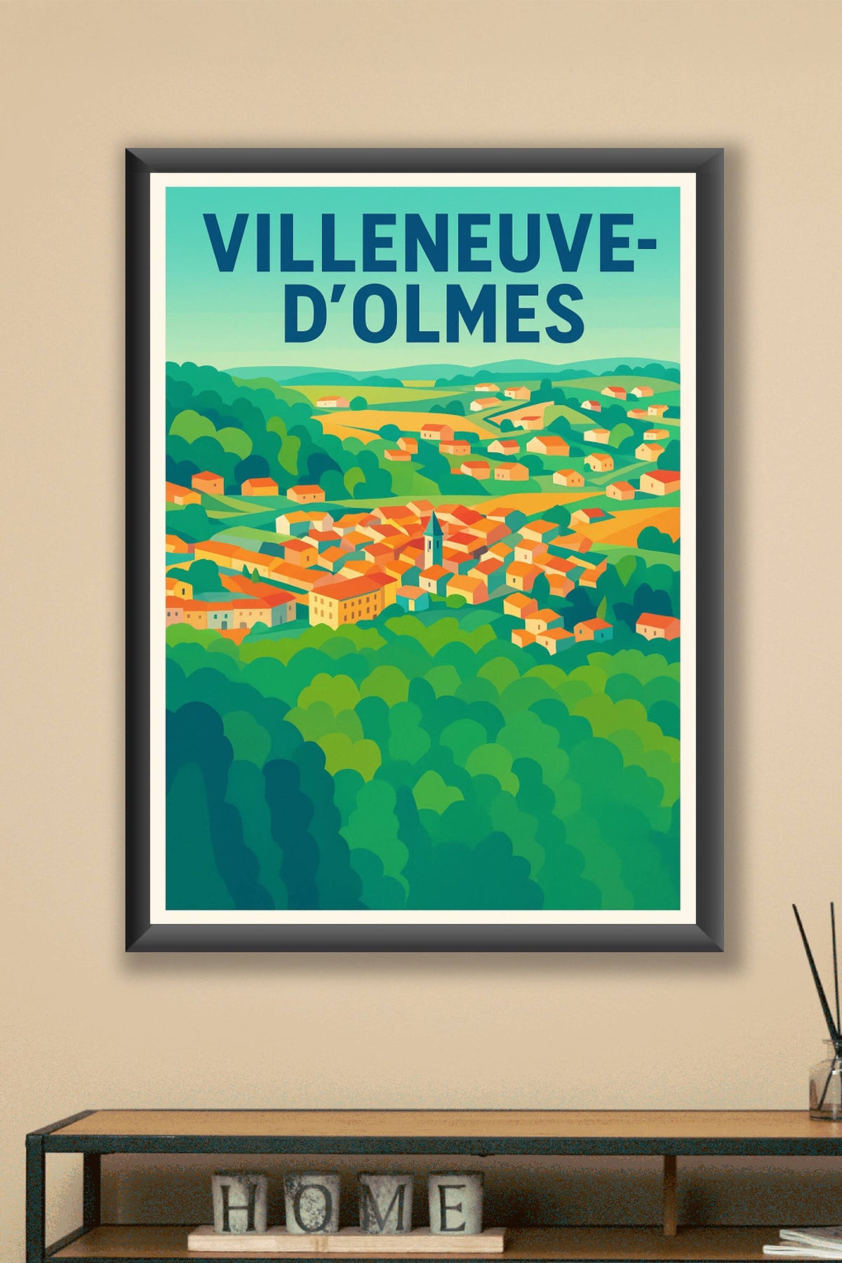Affiche de Villeneuve-d'Olmes - Charmant village niché au cœur de la nature
