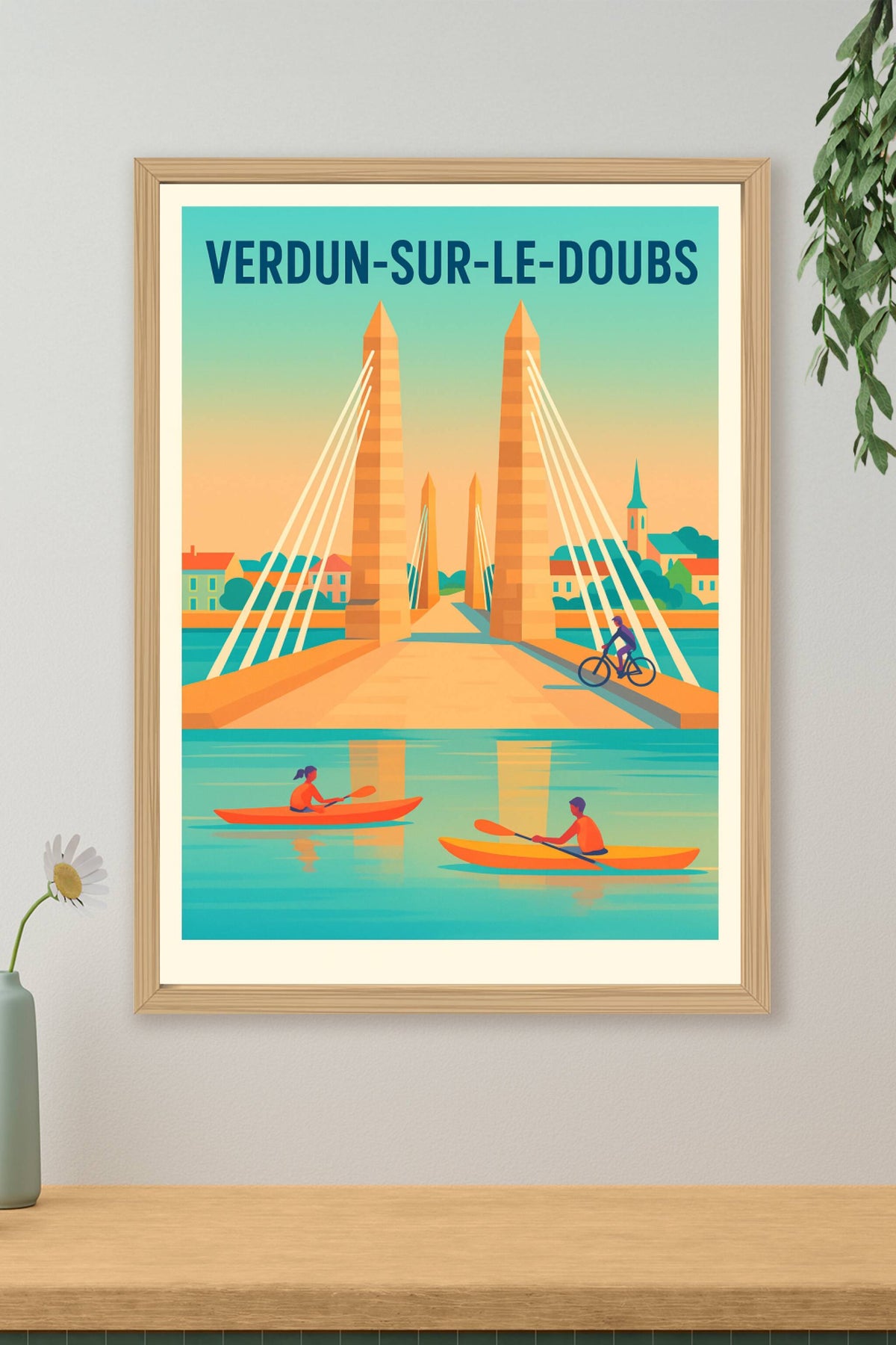 Affiche de Verdun-sur-le-Doubs - Pont emblématique et loisirs aquatiques
