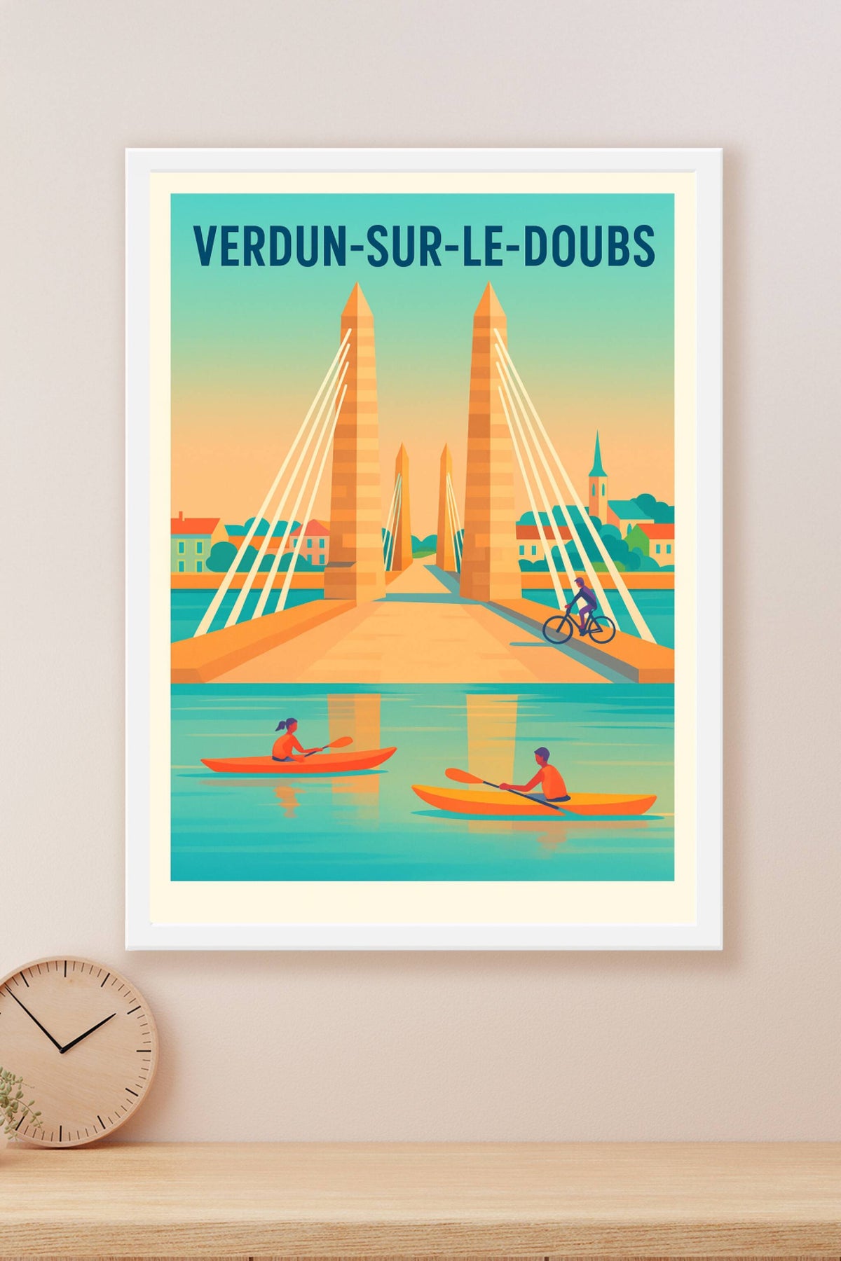 Affiche de Verdun-sur-le-Doubs - Pont emblématique et loisirs aquatiques