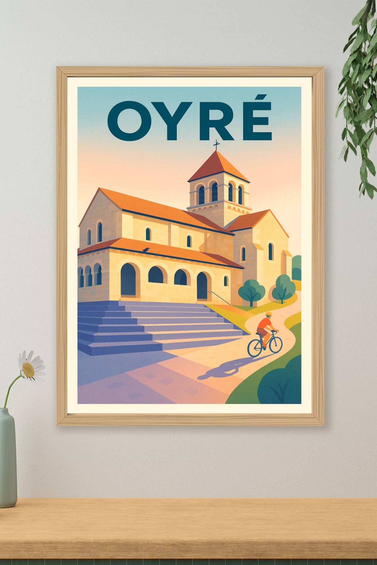 Affiche de Oyré - Harmonie architecturale et douceur de vivre