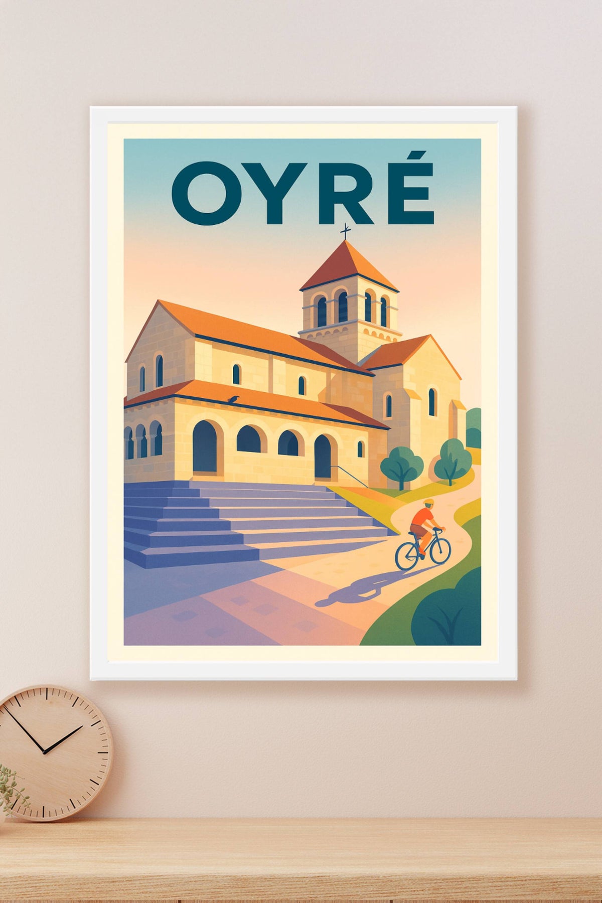 Affiche de Oyré - Harmonie architecturale et douceur de vivre