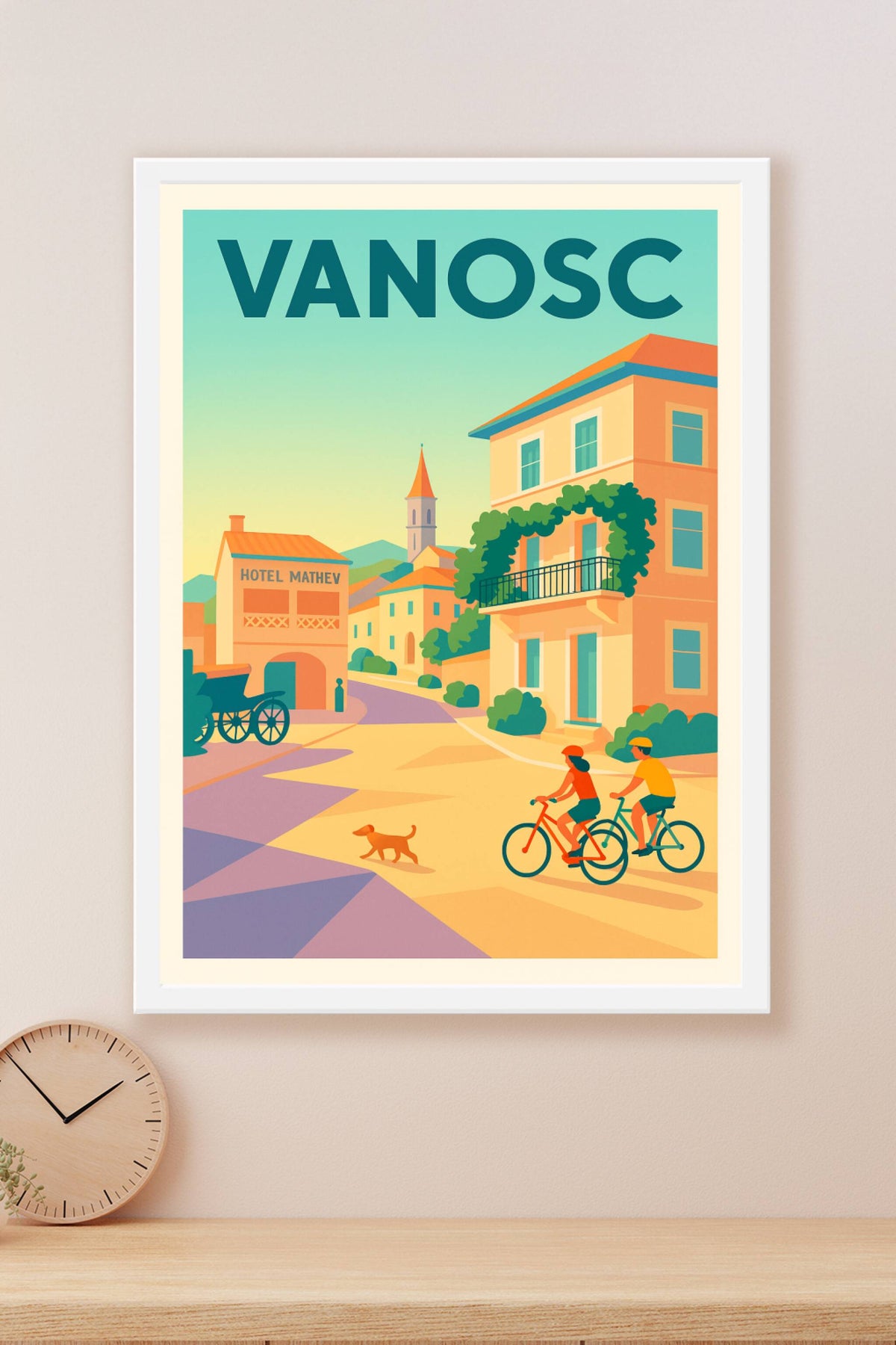 Affiche de Vanosc - Charme et douceur de vivre à vélo