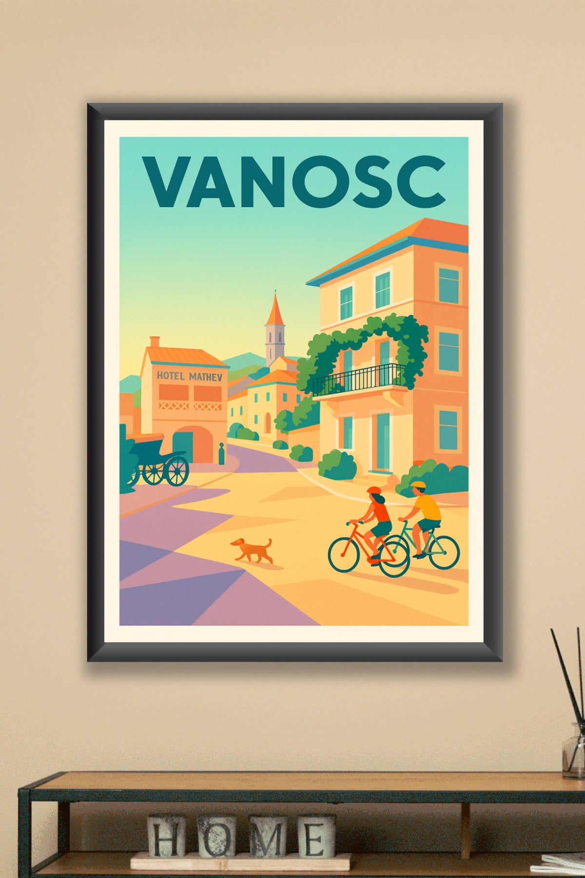 Affiche de Vanosc - Charme et douceur de vivre à vélo