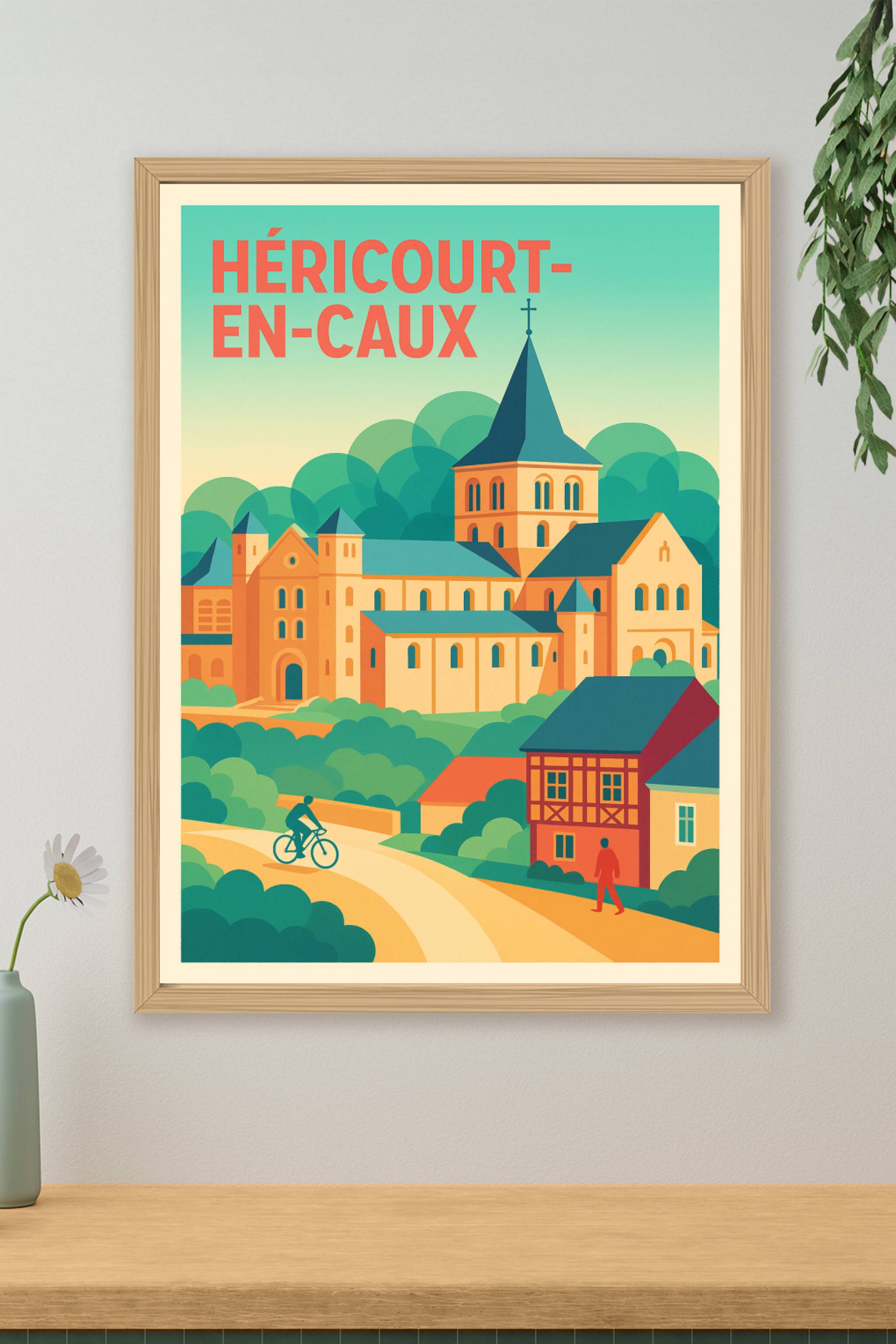 Affiche de Héricourt-en-Caux - Harmonie et sérénité à la campagne normande